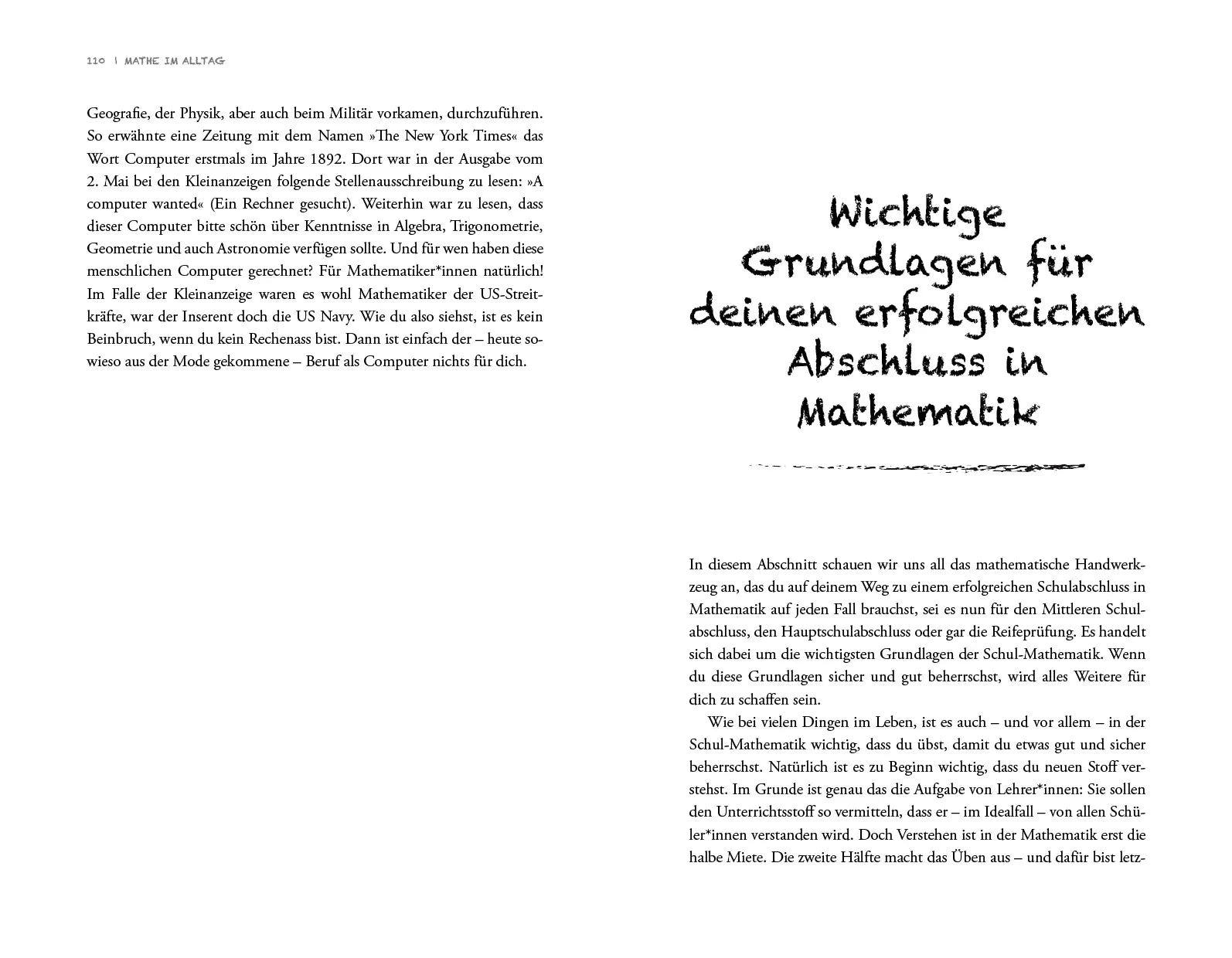 Innenansicht von 'Mathe ohne Angst' - Taschenbuch