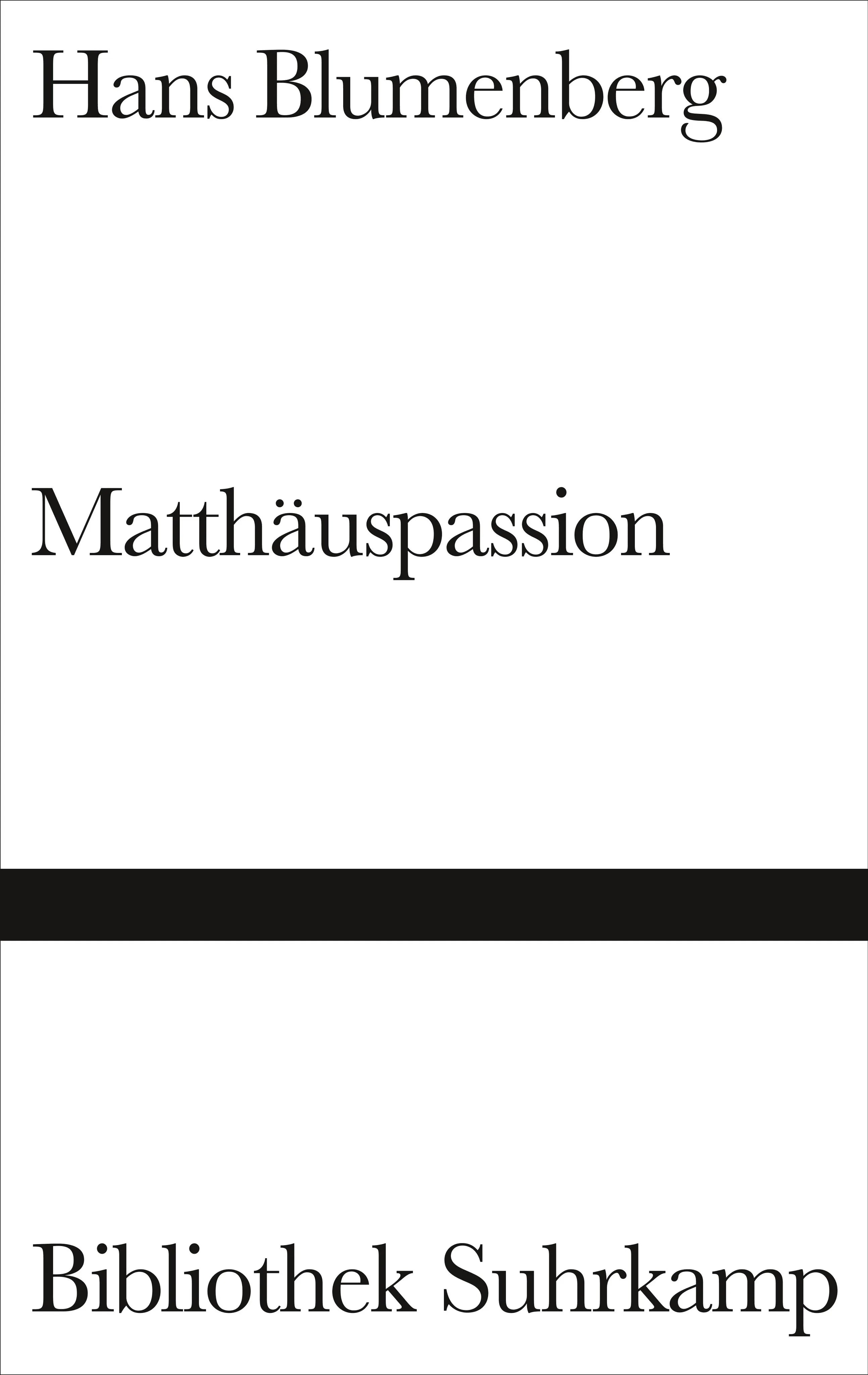 Buchcover von 'Matthäuspassion' - Gebundene Ausgabe von Hans Blumenberg