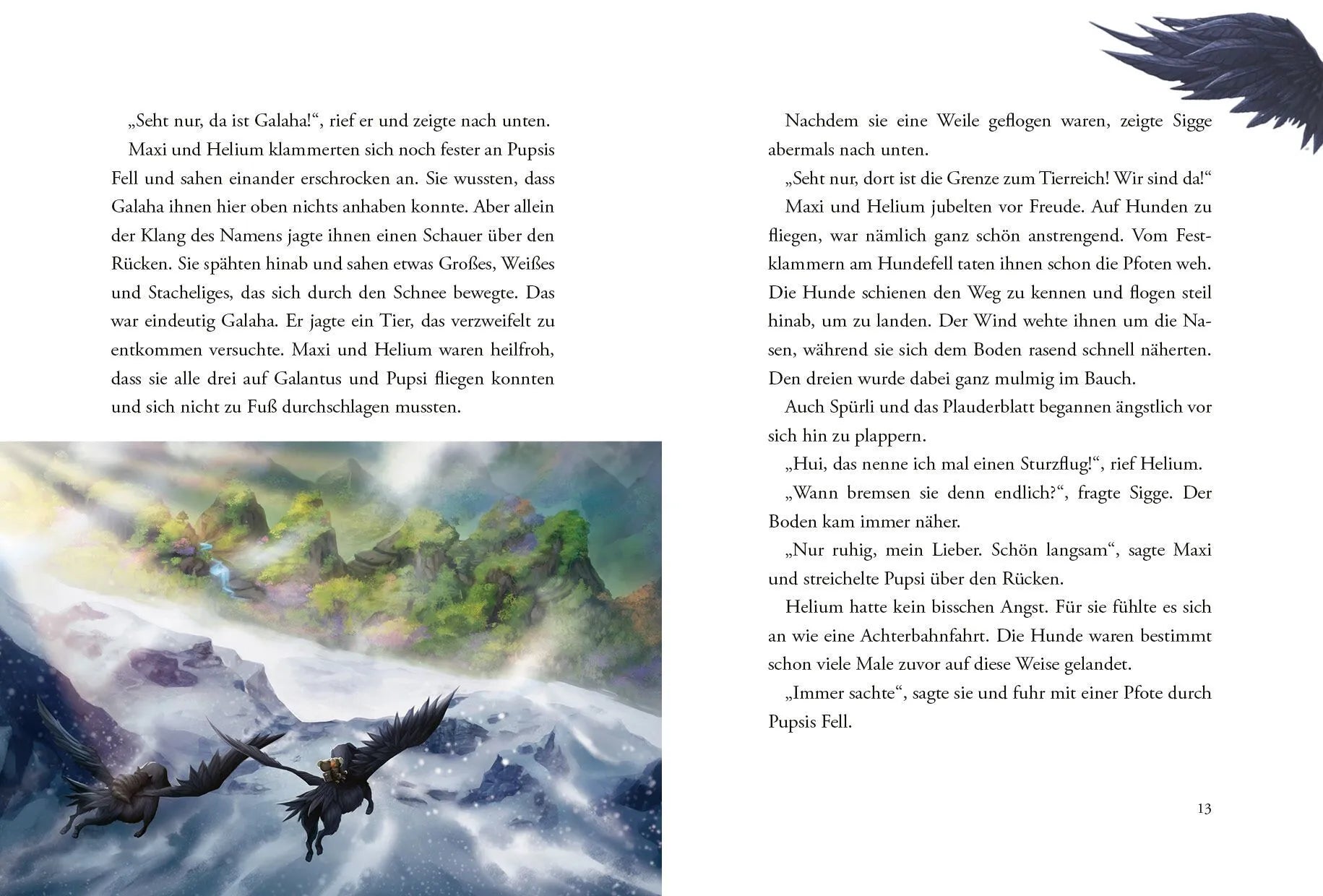 Detailansicht: Maxi & Helium – In den Klauen der Taubenjäger (Hardcover)