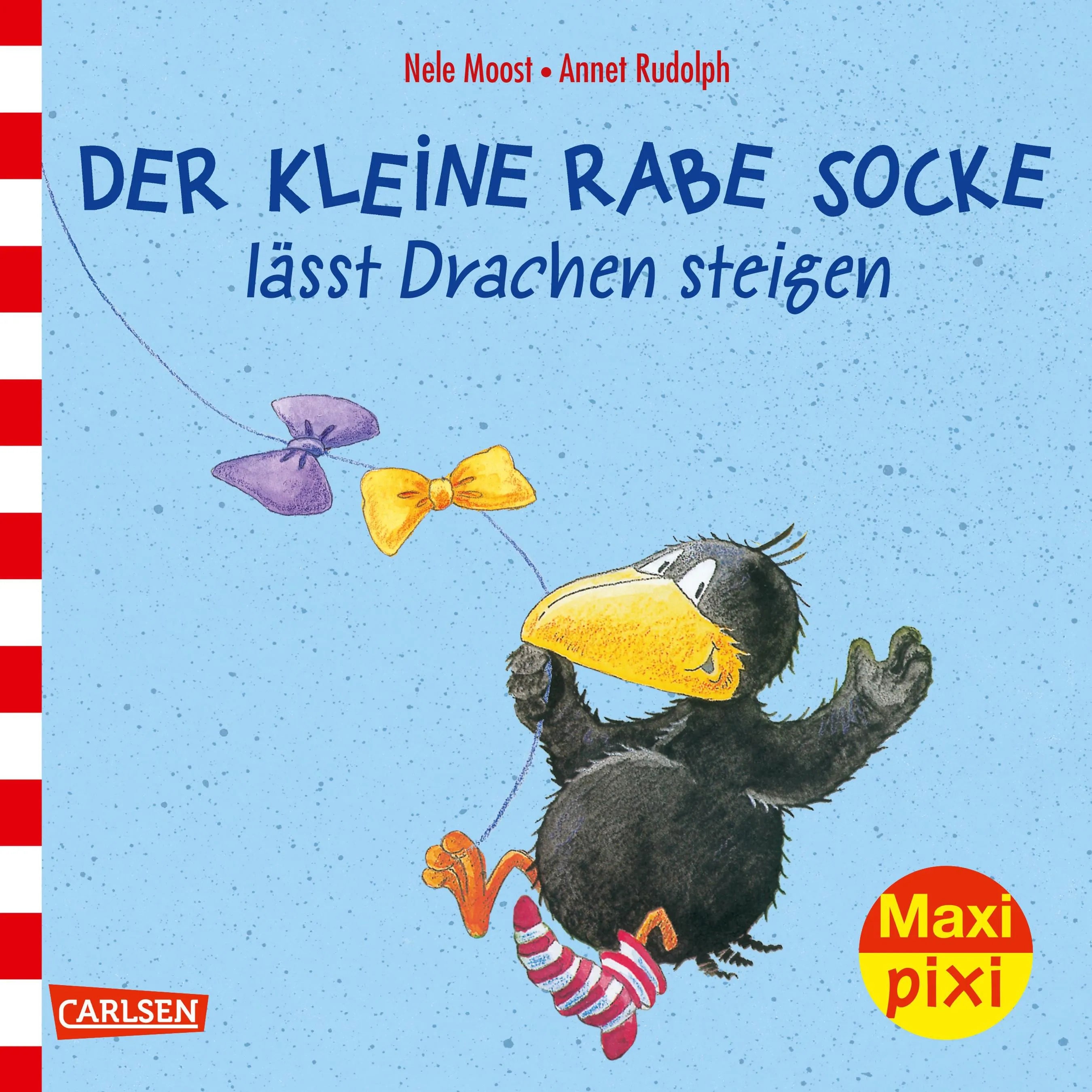 Buchcover von 'Maxi Pixi 233: Der kleine Rabe Socke lässt Drachen steigen' - Taschenbuch von Nele Moost