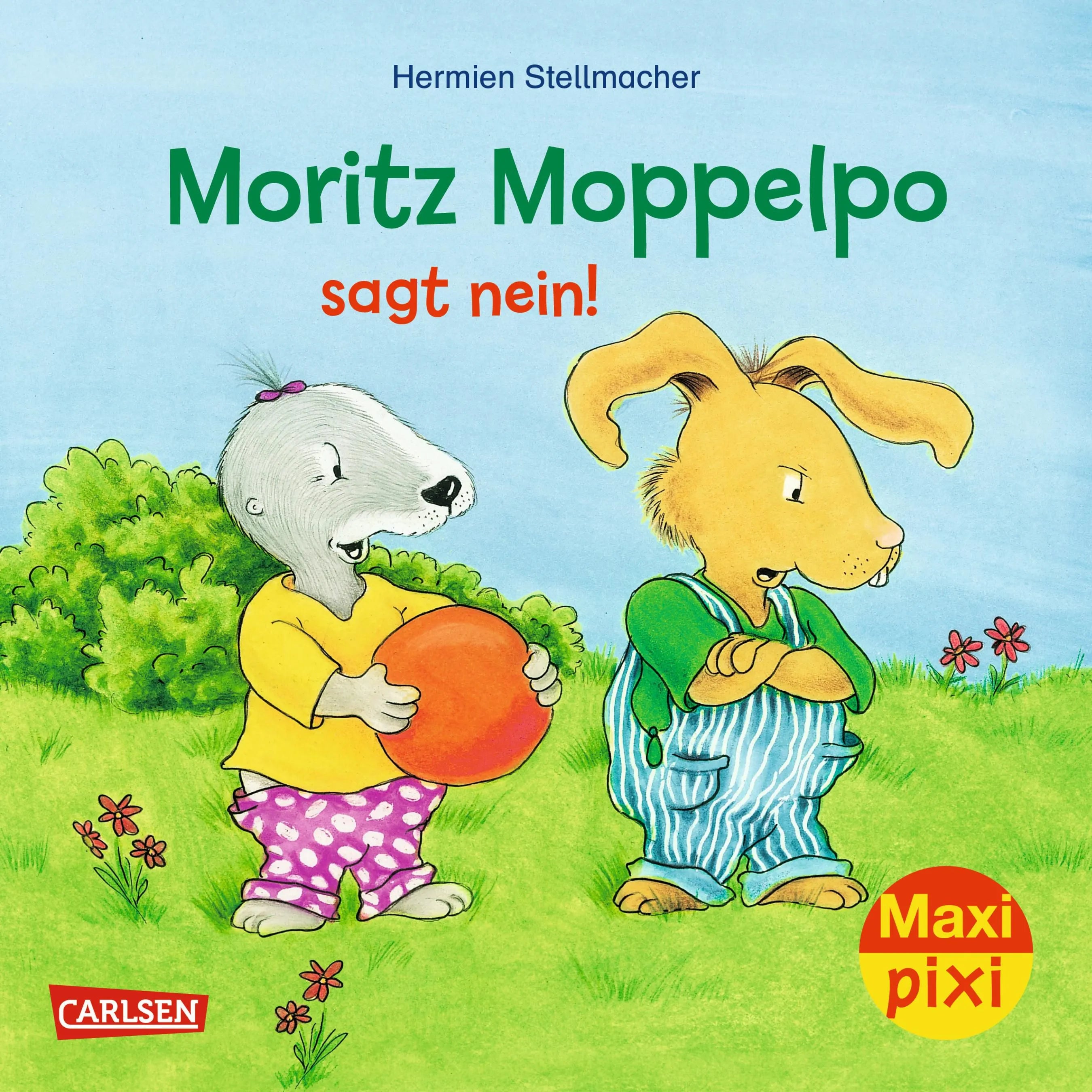Buchcover von 'Maxi Pixi 292: Moritz Moppelpo sagt Nein' - Taschenbuch von Hermien Stellmacher