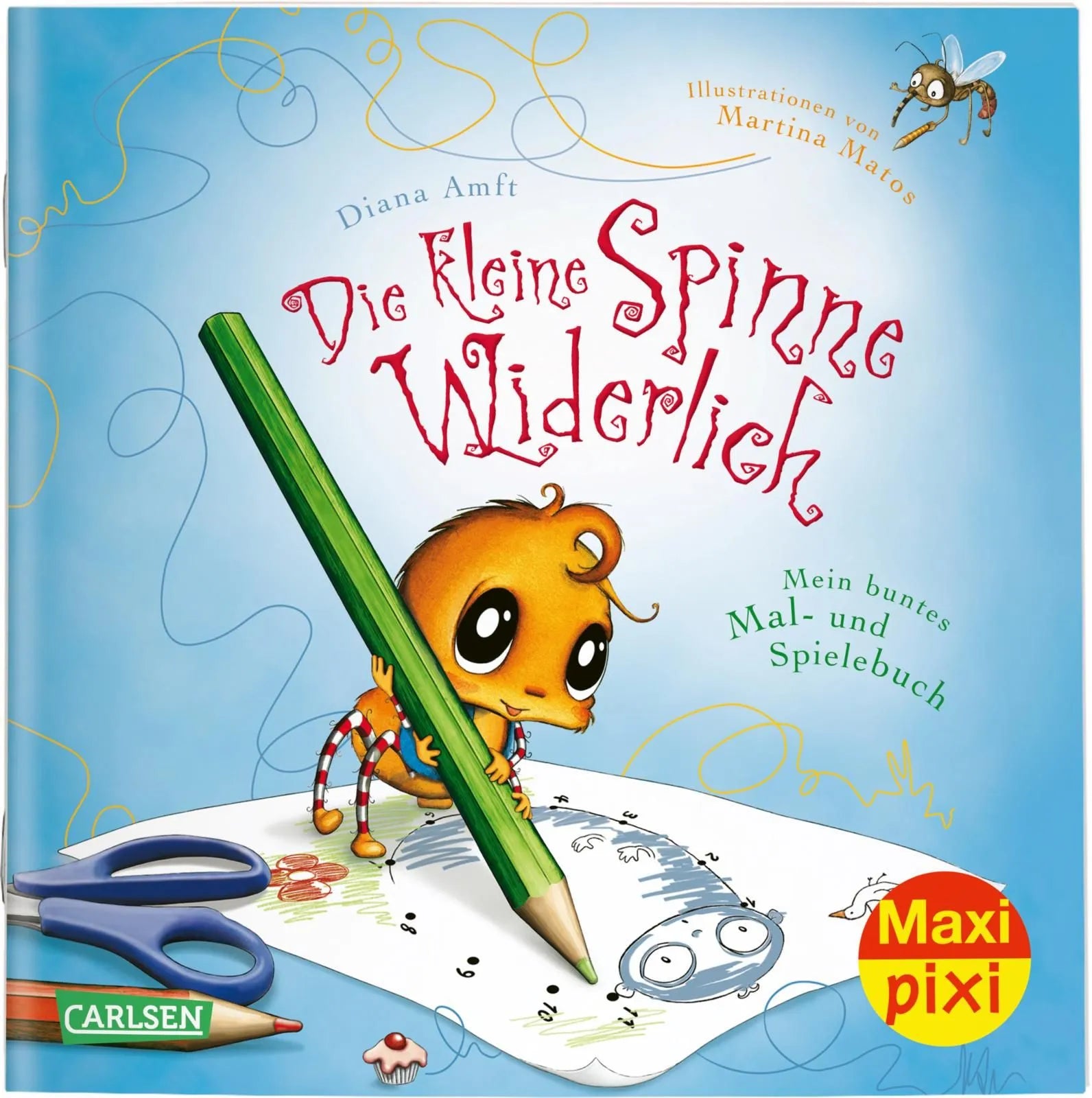 Buchcover von 'Maxi Pixi 314: Die kleine Spinne Widerlich: Mein buntes Mal- und Spielebuch' - Taschenbuch von Diana Amft