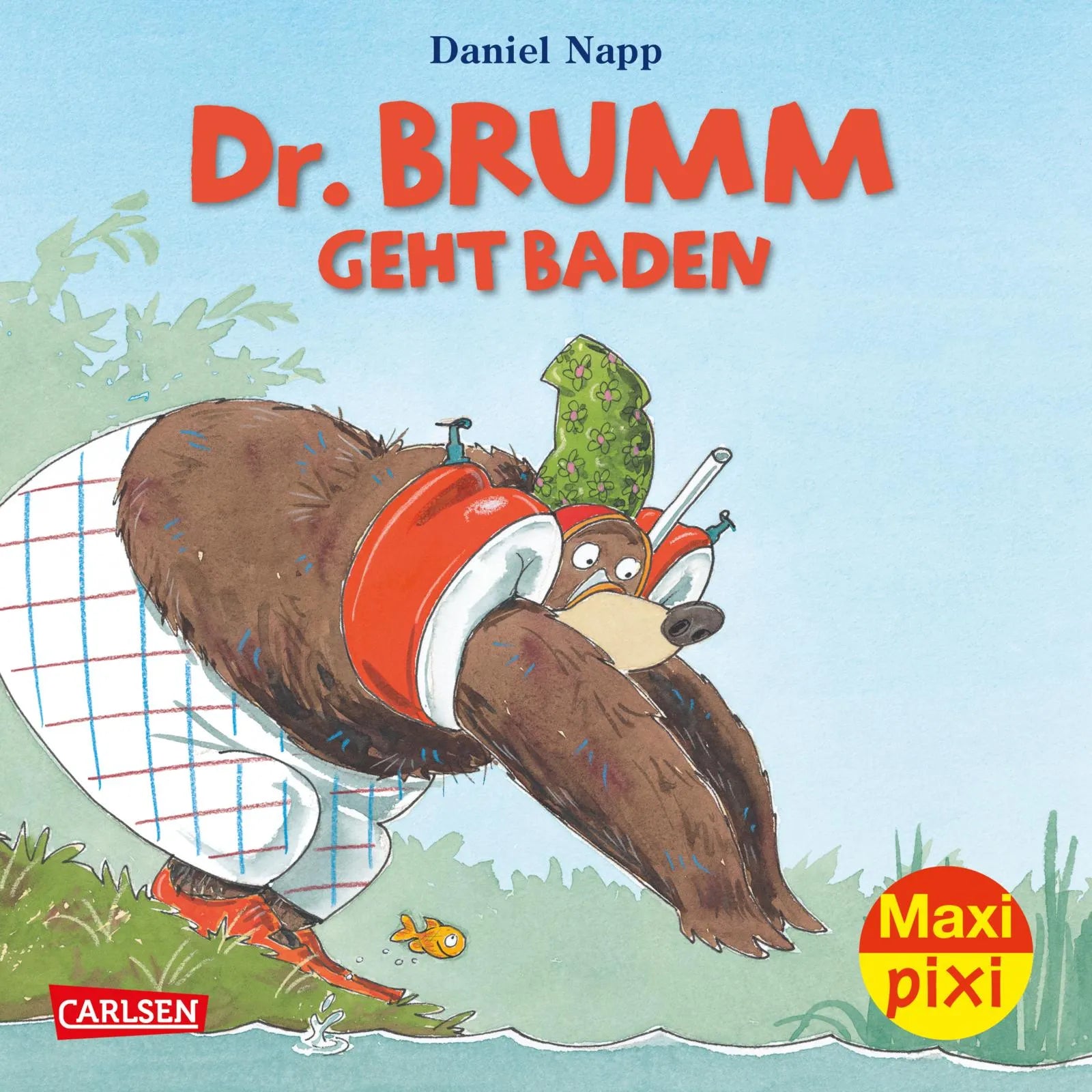 Buchcover von 'Maxi Pixi 372: Dr. Brumm geht baden' - Taschenbuch von Daniel Napp