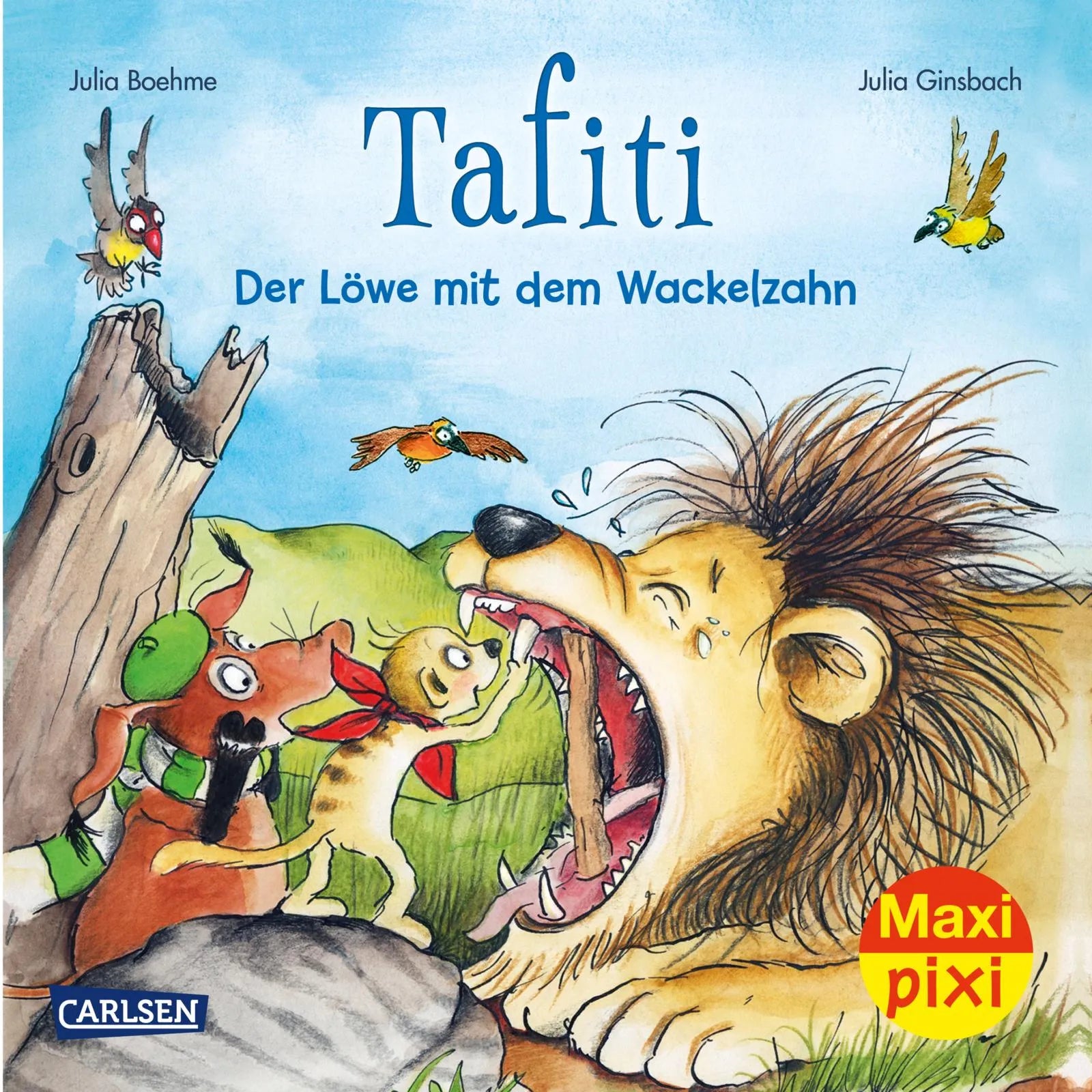Buchcover von 'Maxi Pixi 383: Tafiti: Der Löwe mit dem Wackelzahn' - Taschenbuch von Julia Boehme