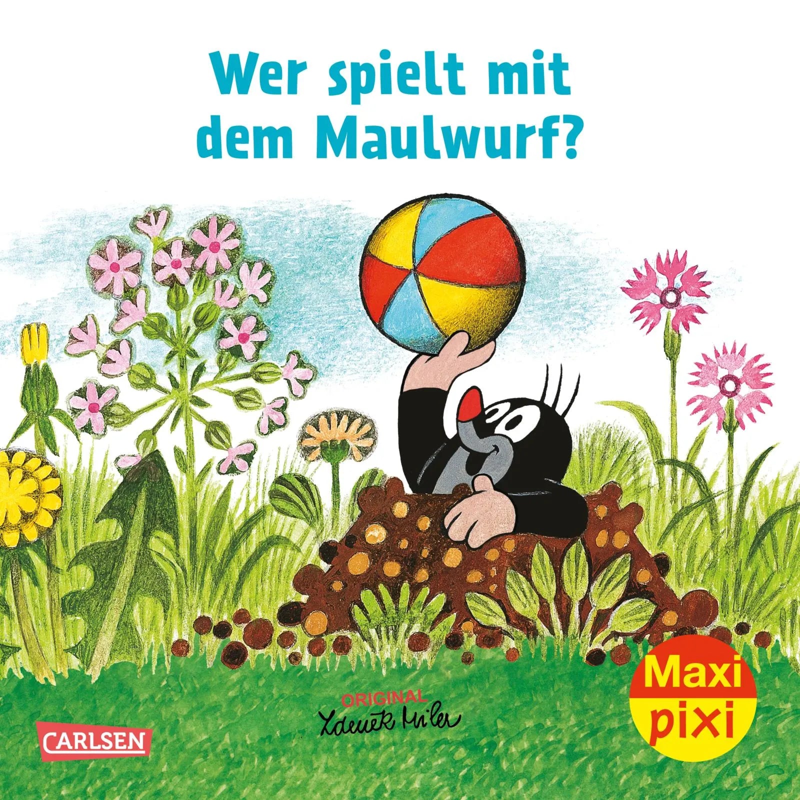 Buchcover von 'Maxi Pixi 406: Wer spielt mit dem Maulwurf?' - Taschenbuch von Hanna Sörensen
