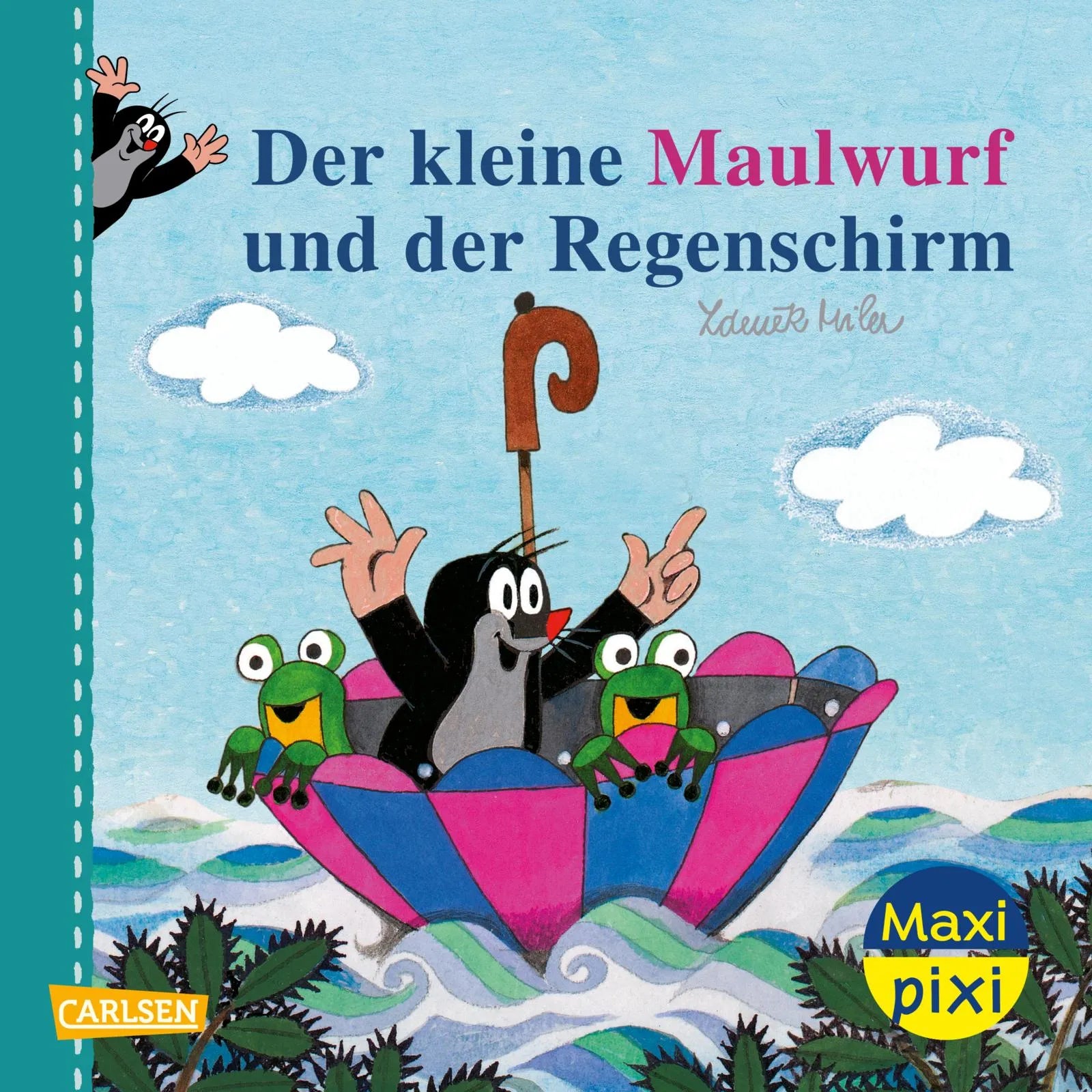 Buchcover von 'Maxi Pixi 466: Der kleine Maulwurf und der Regenschirm' - Taschenbuch von Zdeněk Miler