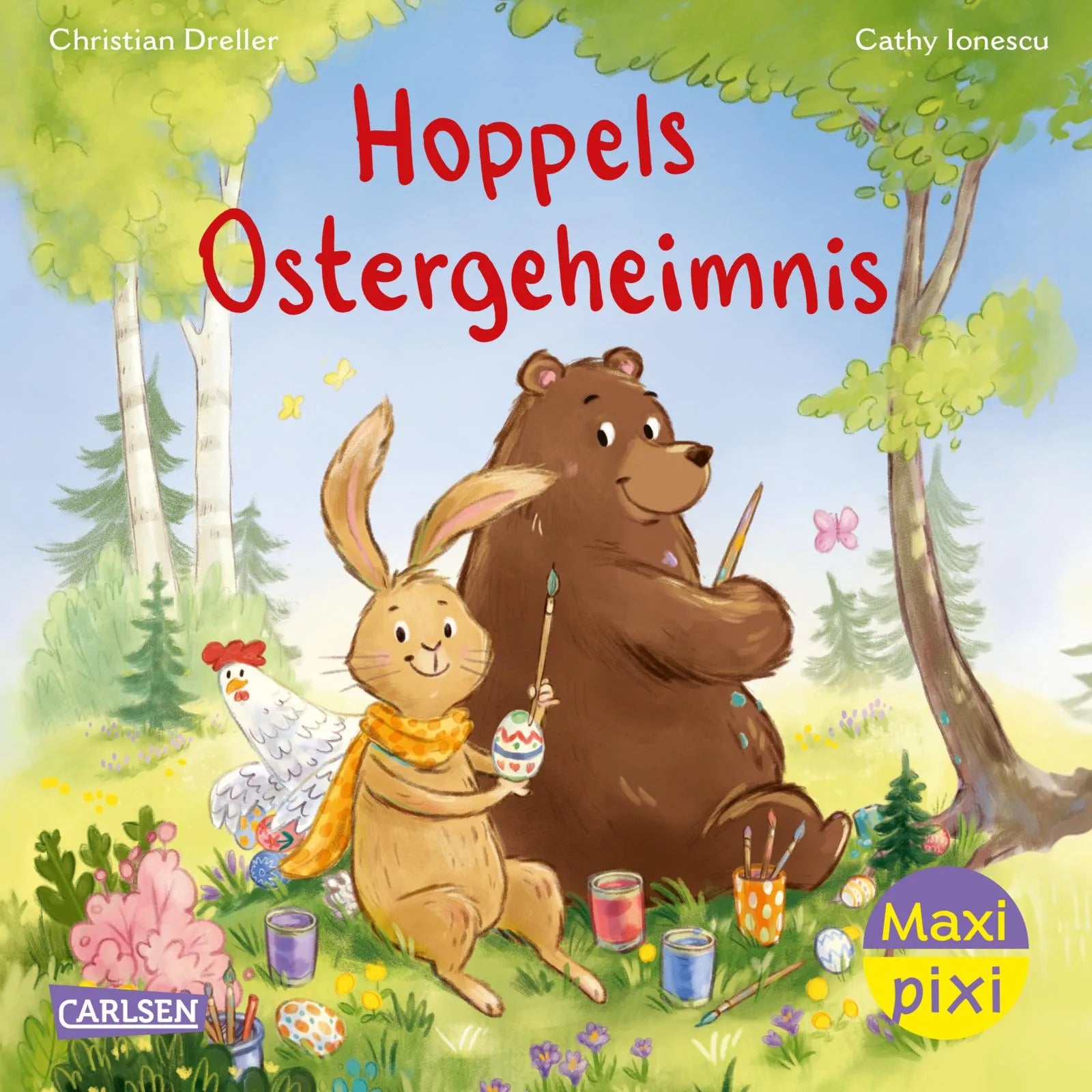 Buchcover von 'Maxi Pixi 494: Hoppels Ostergeheimnis' - Taschenbuch von Christian Dreller