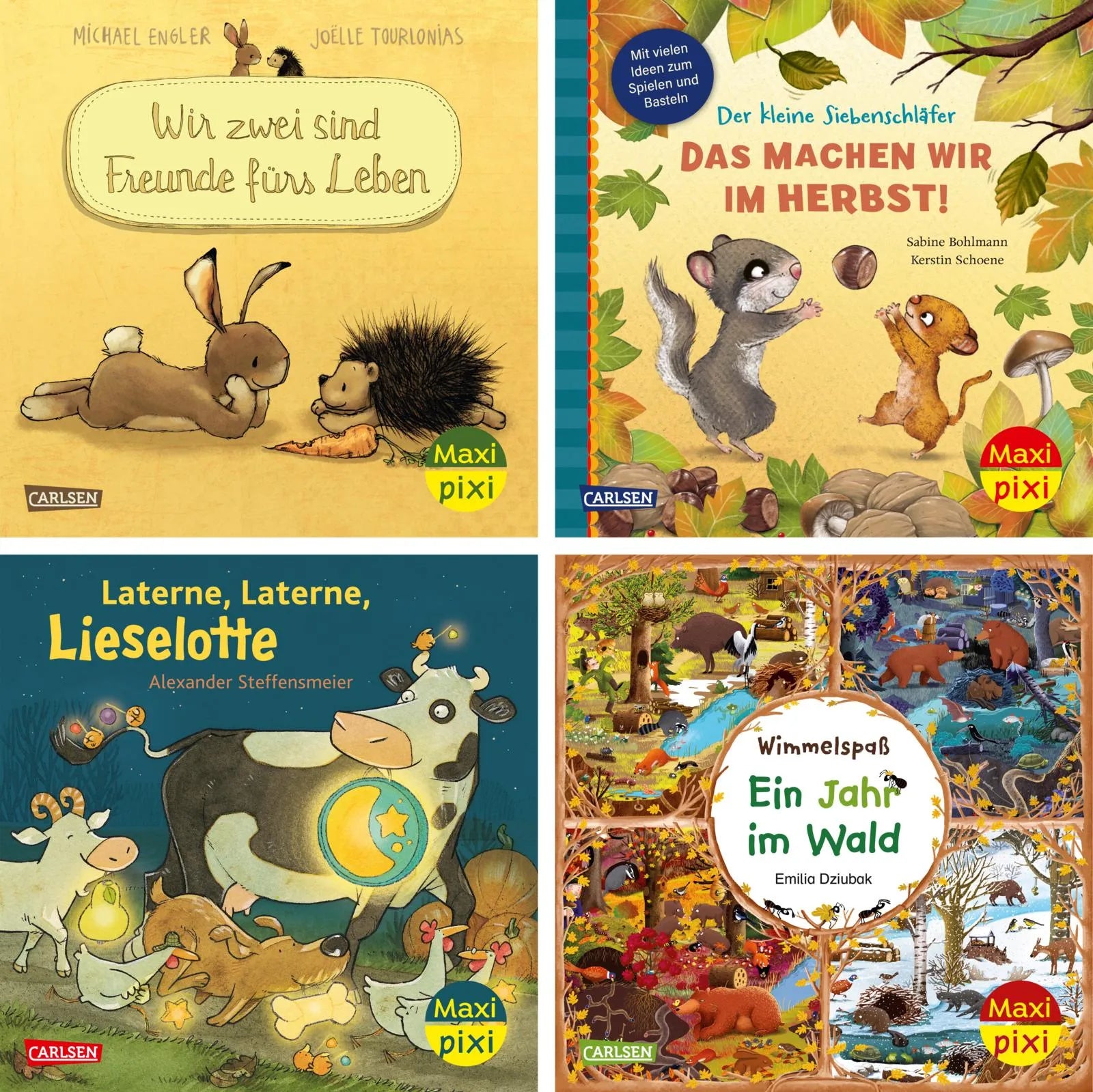 Cover: Maxi-Pixi-4er-Set 130: Mein kuscheliger Bilderbuch-Herbst (Buch) von Diverse