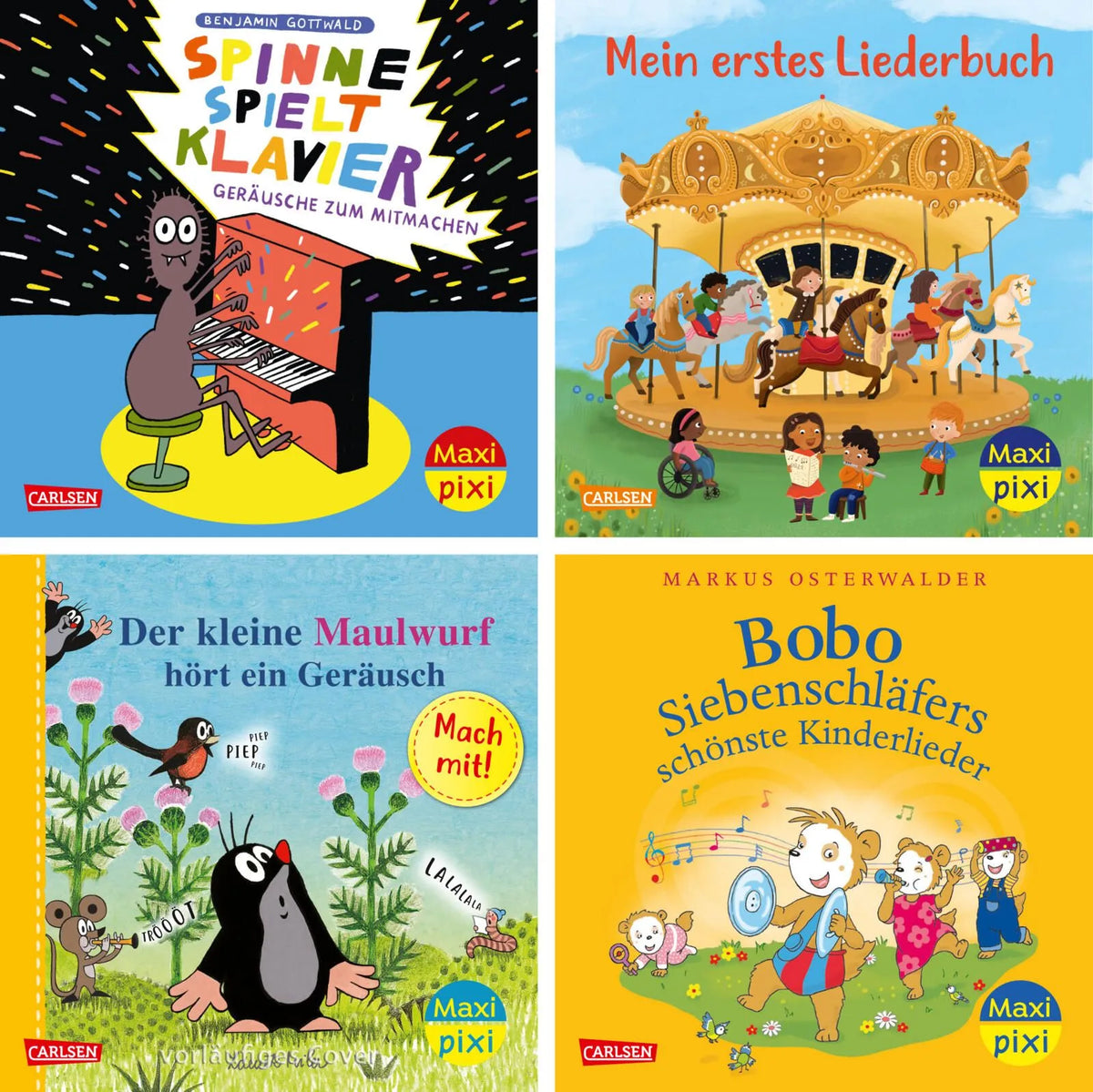 Cover: Maxi-Pixi-4er-Set 133: Meine Kinderlieder: Sing mit, mach mit! (Buch) von Diverse