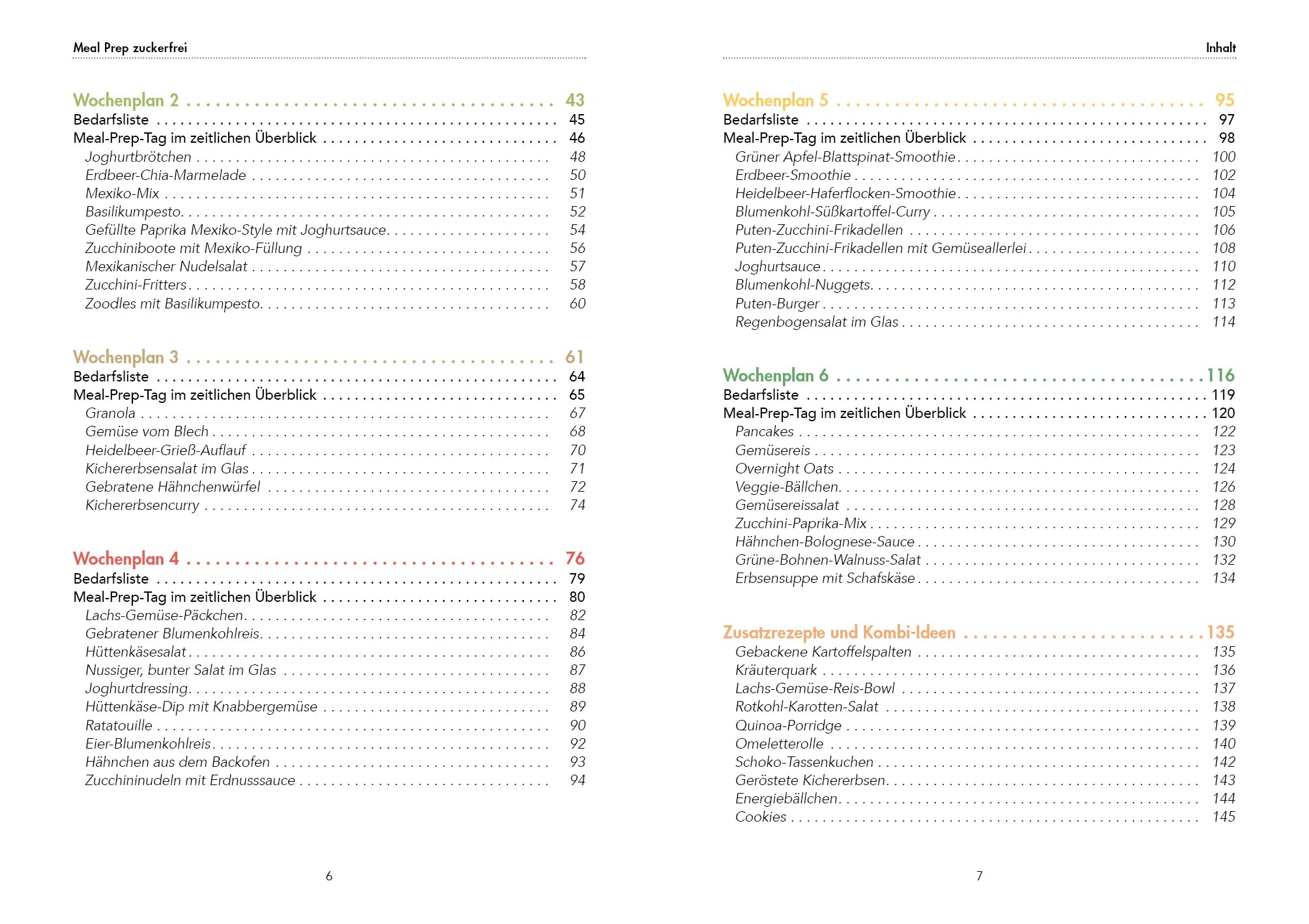 Innenansicht von 'Meal Prep zuckerfrei' - Taschenbuch