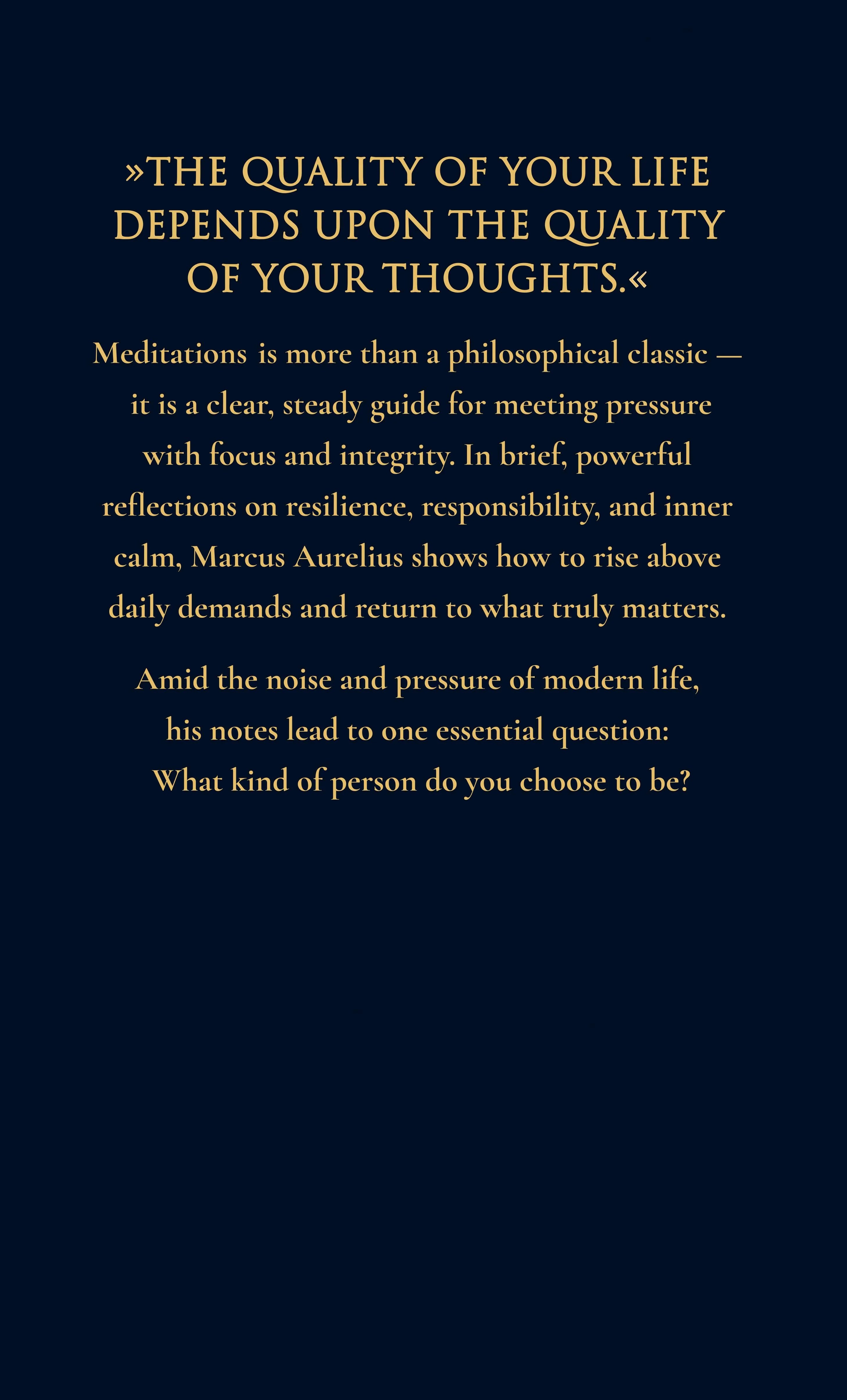 Rückseite: Meditations (Hardcover)