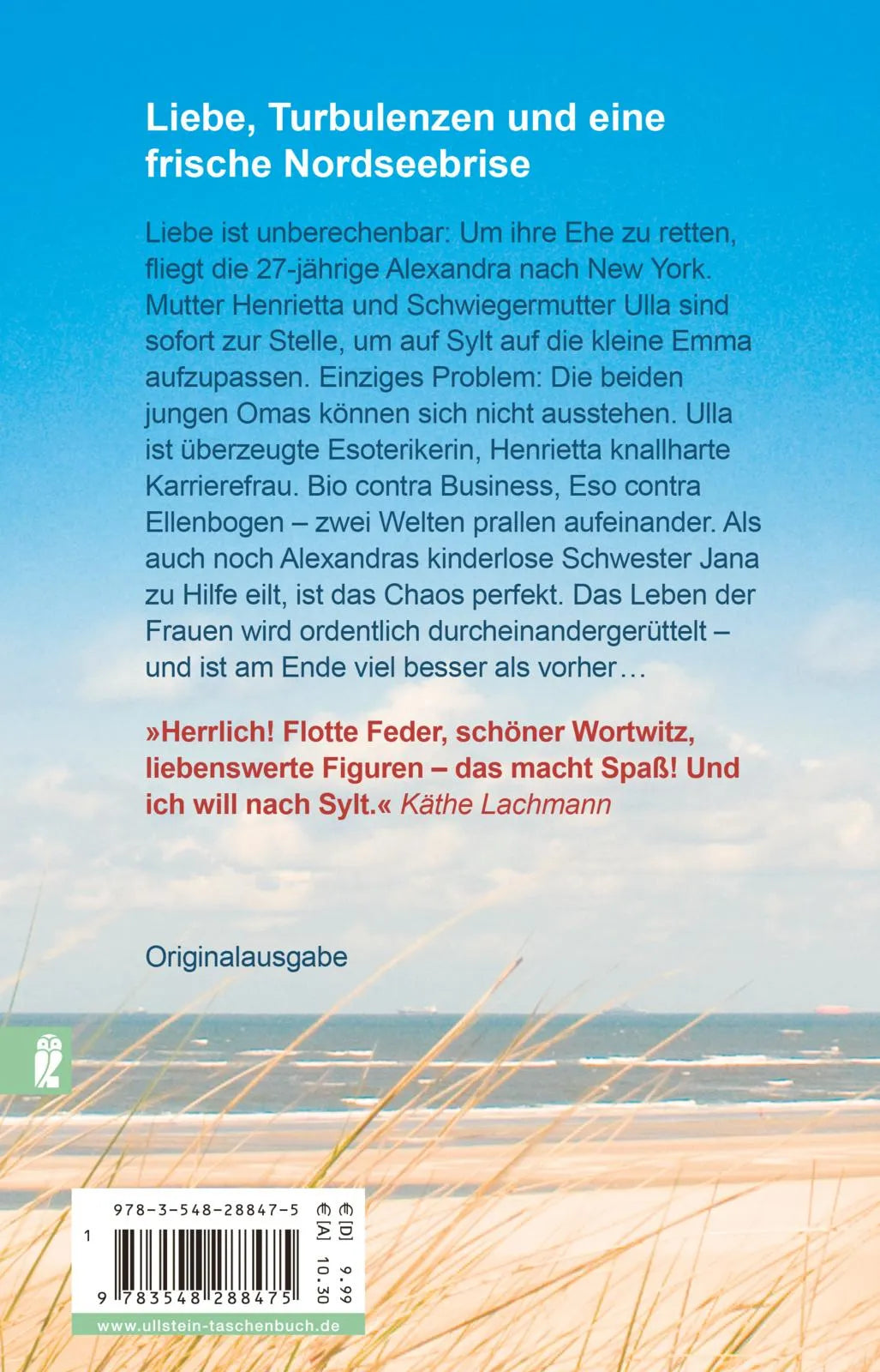 Buchrückseite von 'Meer Liebe auf Sylt' mit Klappentext - Taschenbuch