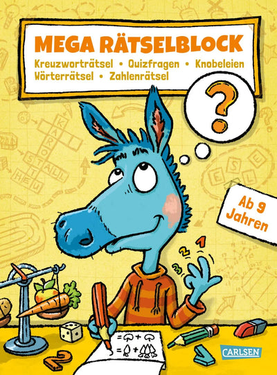 Mega Rätselblock – Kreuzworträtsel, Quizfragen, Knobeleien, Wörterrätsel, Zahlenrätsel