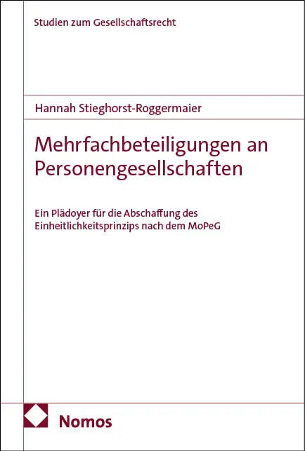 Cover: Mehrfachbeteiligungen an Personengesellschaften (E-Book) von Hannah Stieghorst-Roggermaier