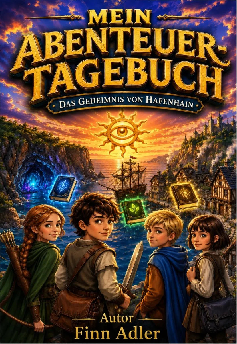 Cover: Mein Abenteuer-Tagebuch: Das Geheimnis von Hafenhain (E-Book) von Finn Adler