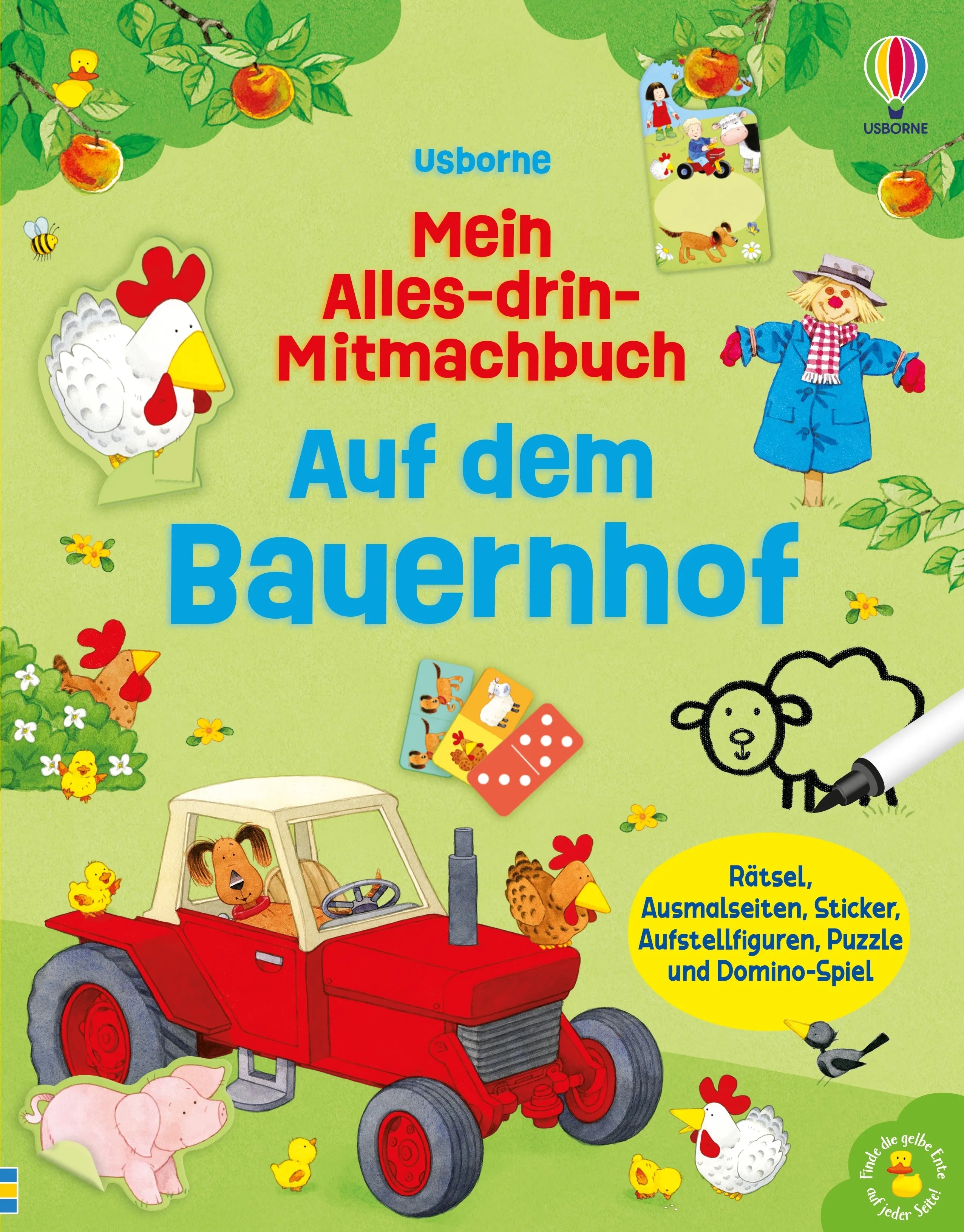 Buchcover von 'Mein Alles-drin-Mitmachbuch: Auf dem Bauernhof' - Taschenbuch von Kirsteen Robson