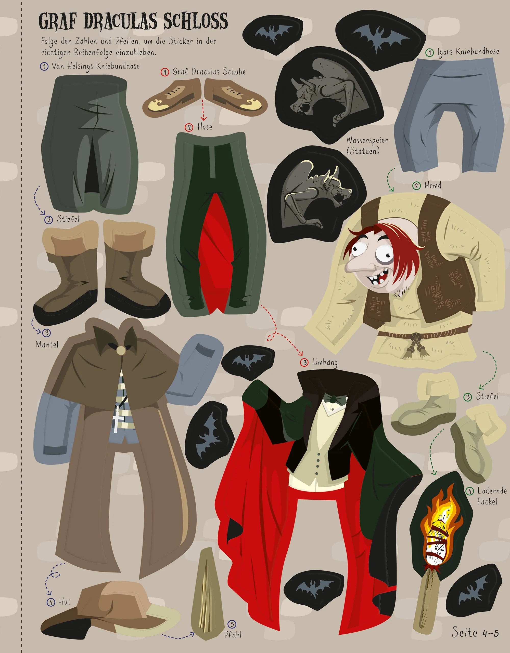 Detailansicht: Mein Anzieh-Stickerbuch: Geister, Zombies und Co. (Taschenbuch)