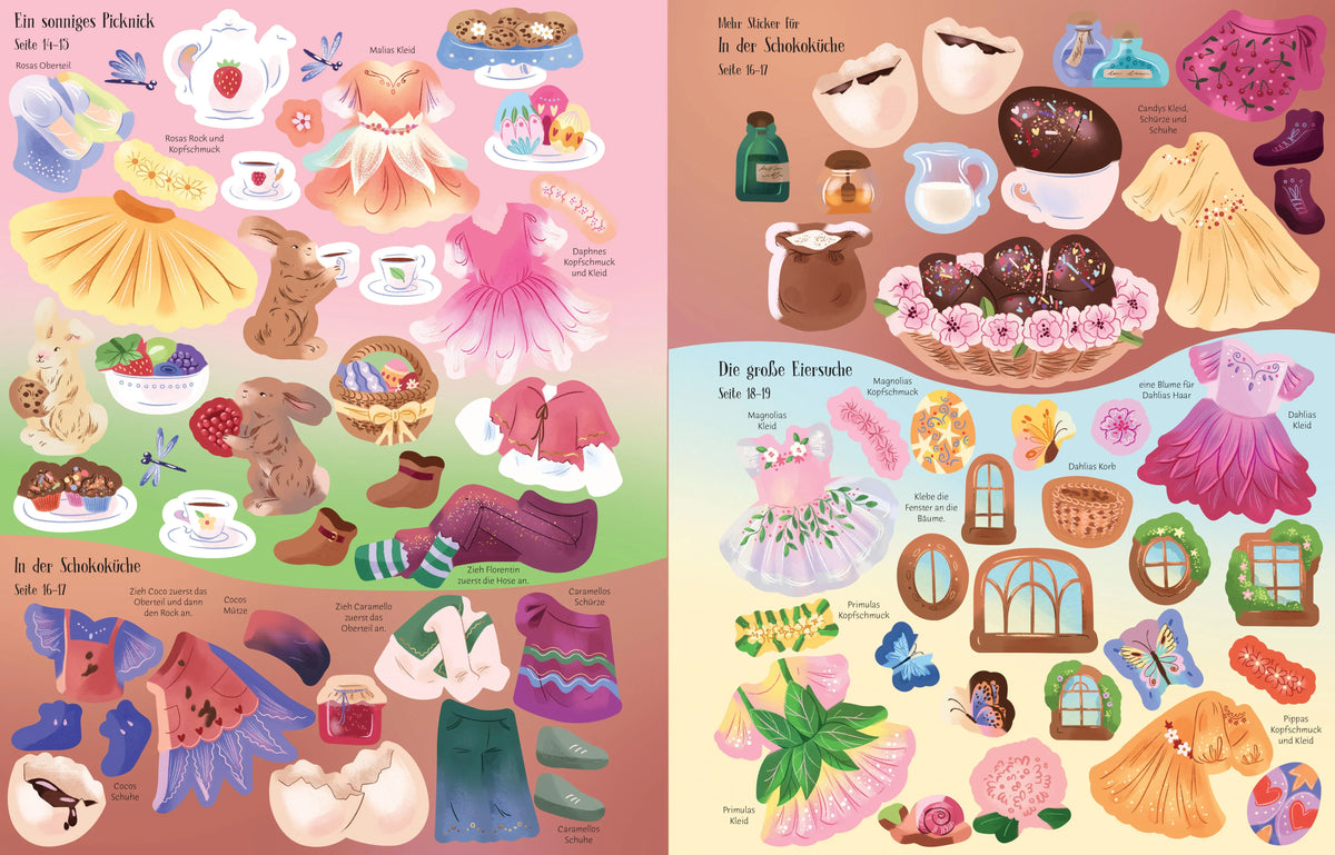 Detailansicht: Mein Anziehpuppen-Stickerbuch: Die Feen feiern Ostern (Taschenbuch)