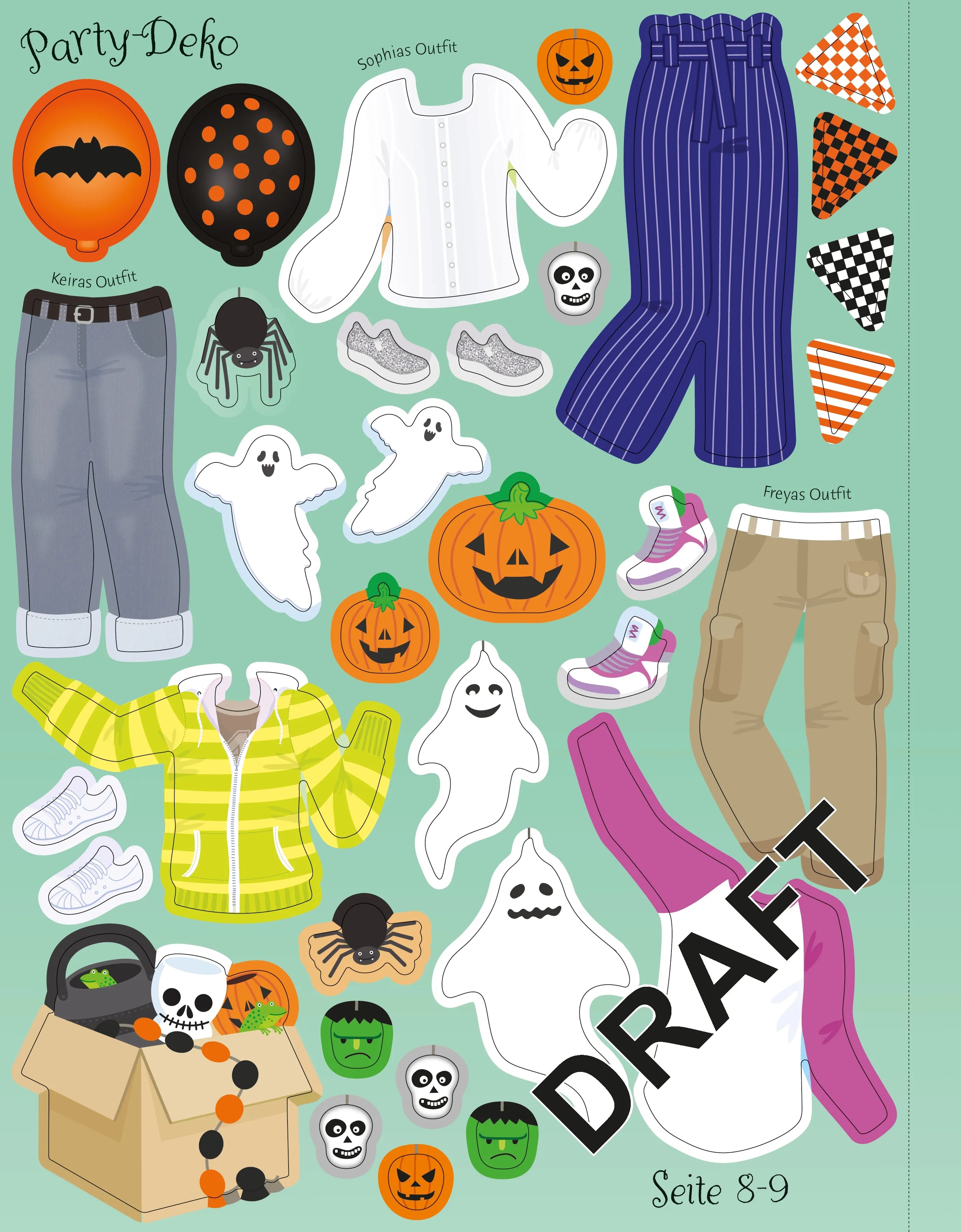 Fiona Watt - Mein Anziehpuppen-Stickerbuch: Halloween