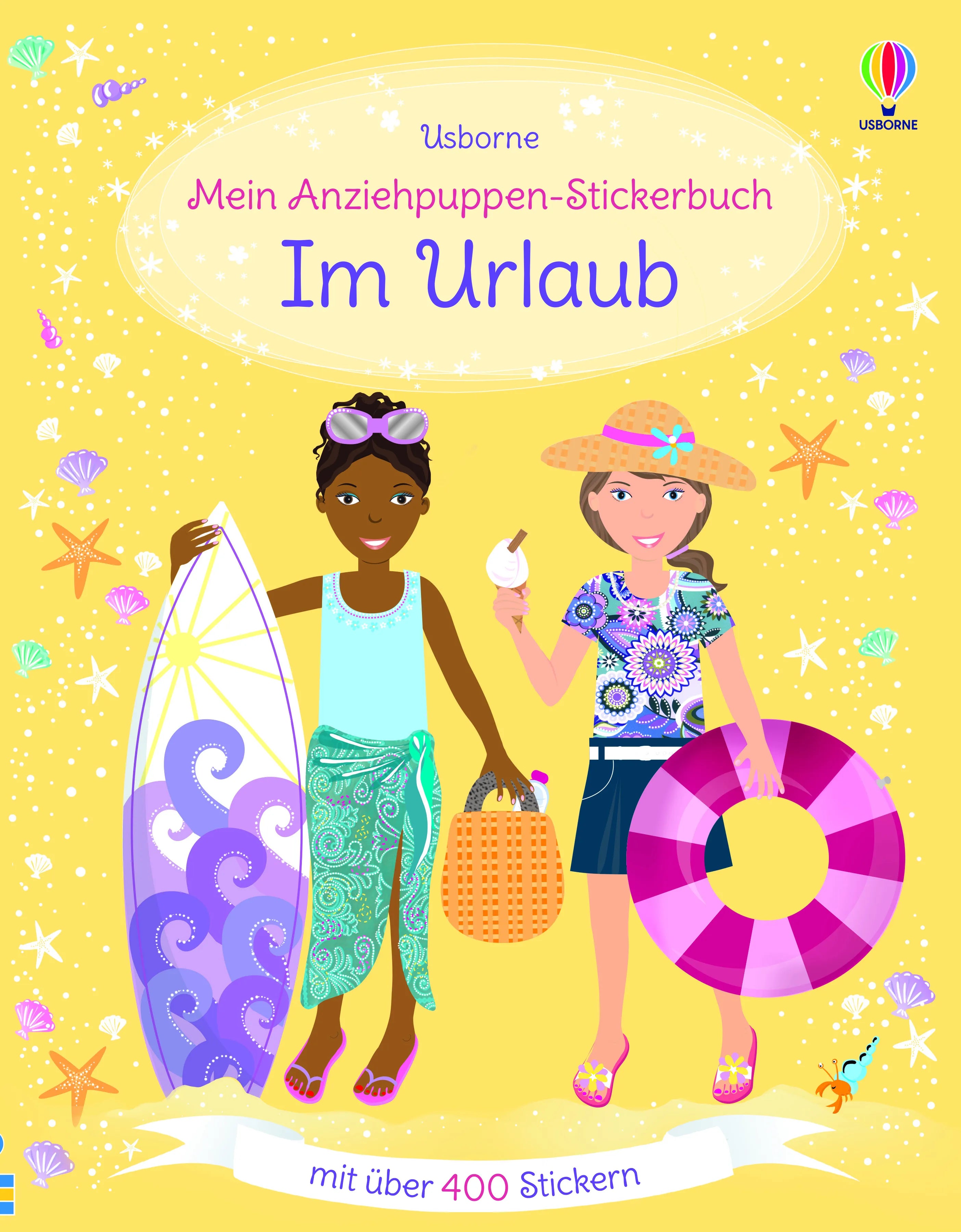 Buchcover von 'Mein Anziehpuppen-Stickerbuch: Im Urlaub' - Taschenbuch von Emily Bone