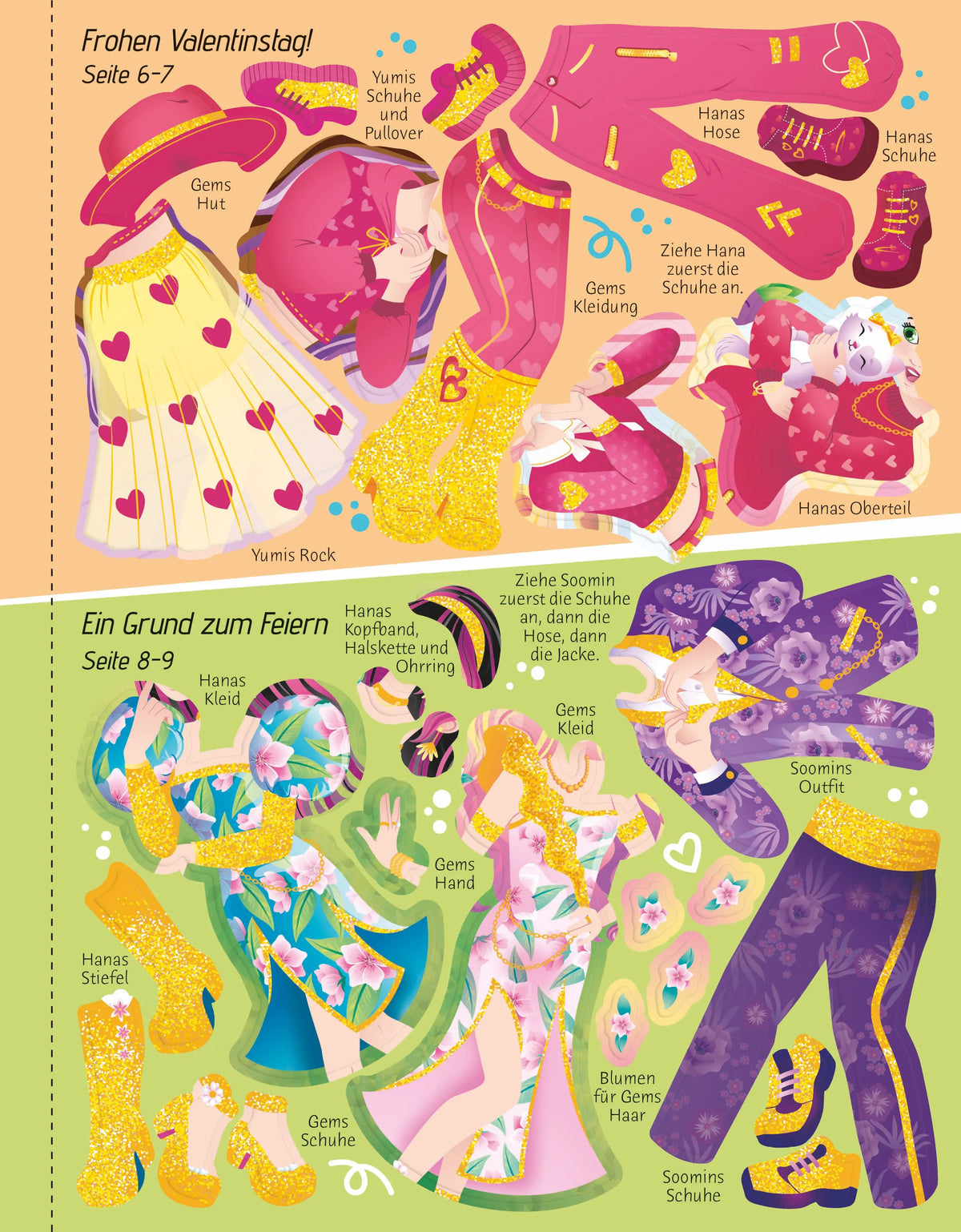 Detailansicht: Mein Anziehpuppen-Stickerbuch: K-Pop-Party (Taschenbuch)
