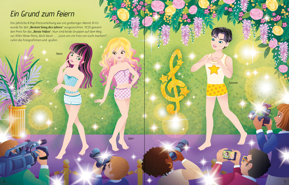 Detailansicht: Mein Anziehpuppen-Stickerbuch: K-Pop-Party (Taschenbuch)