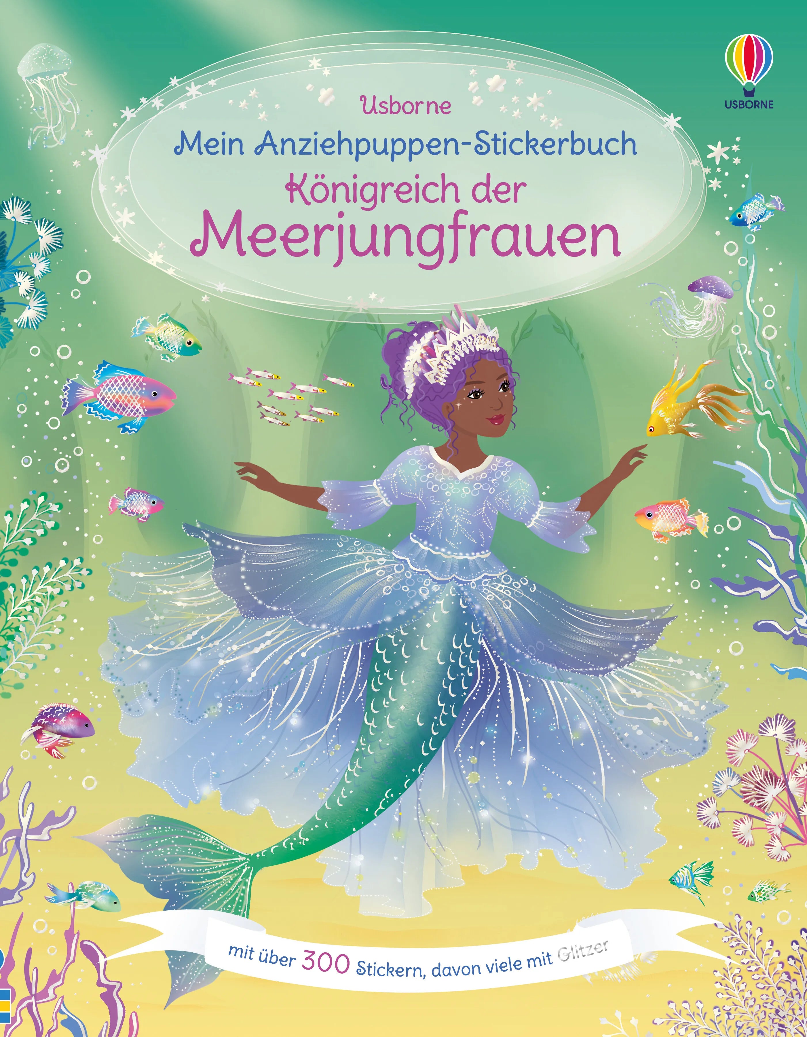 Buchcover von 'Mein Anziehpuppen-Stickerbuch: Königreich der Meerjungfrauen' - Taschenbuch von Fiona Watt