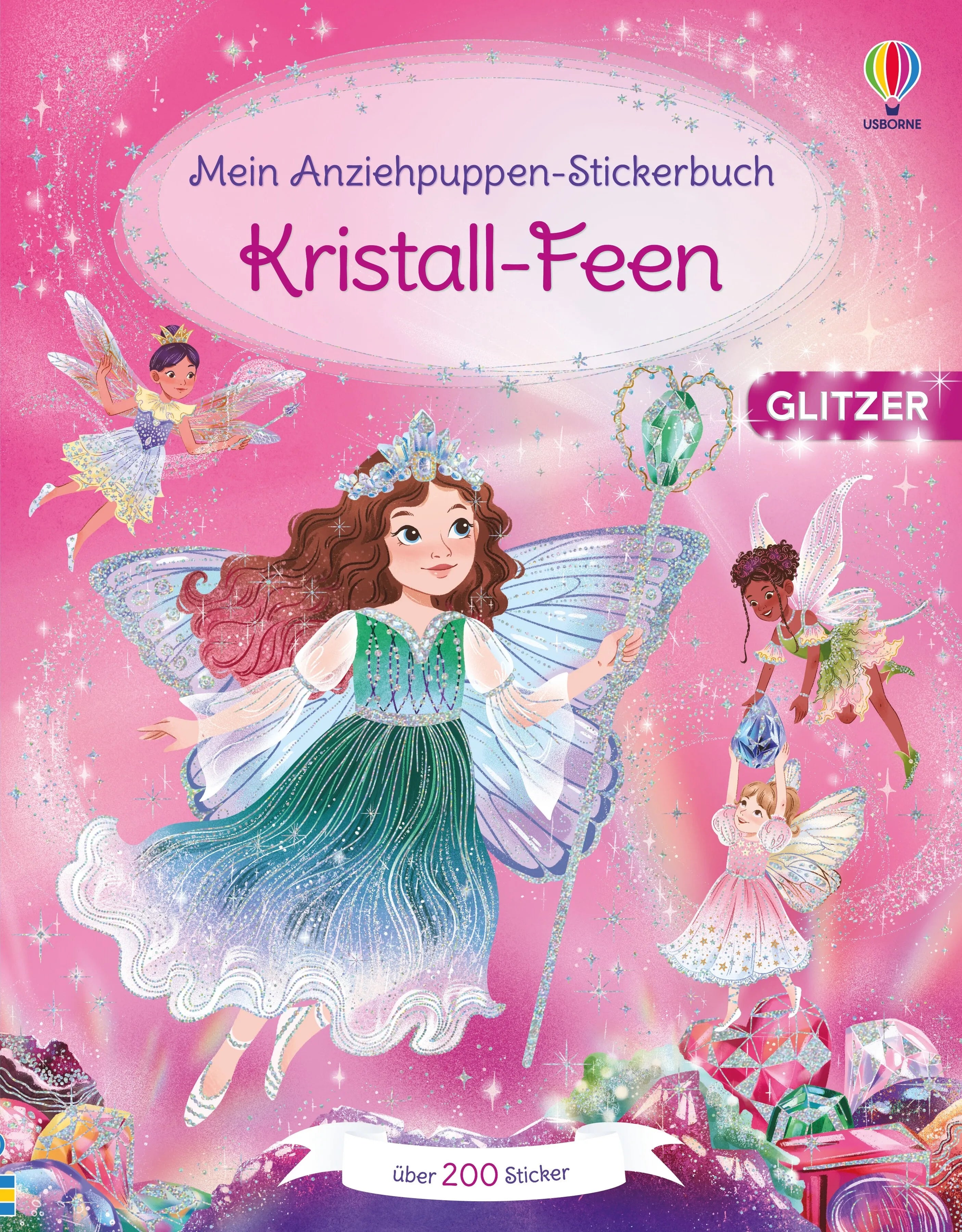 Cover: Mein Anziehpuppen-Stickerbuch: Kristall-Feen (Taschenbuch) von Fiona Watt