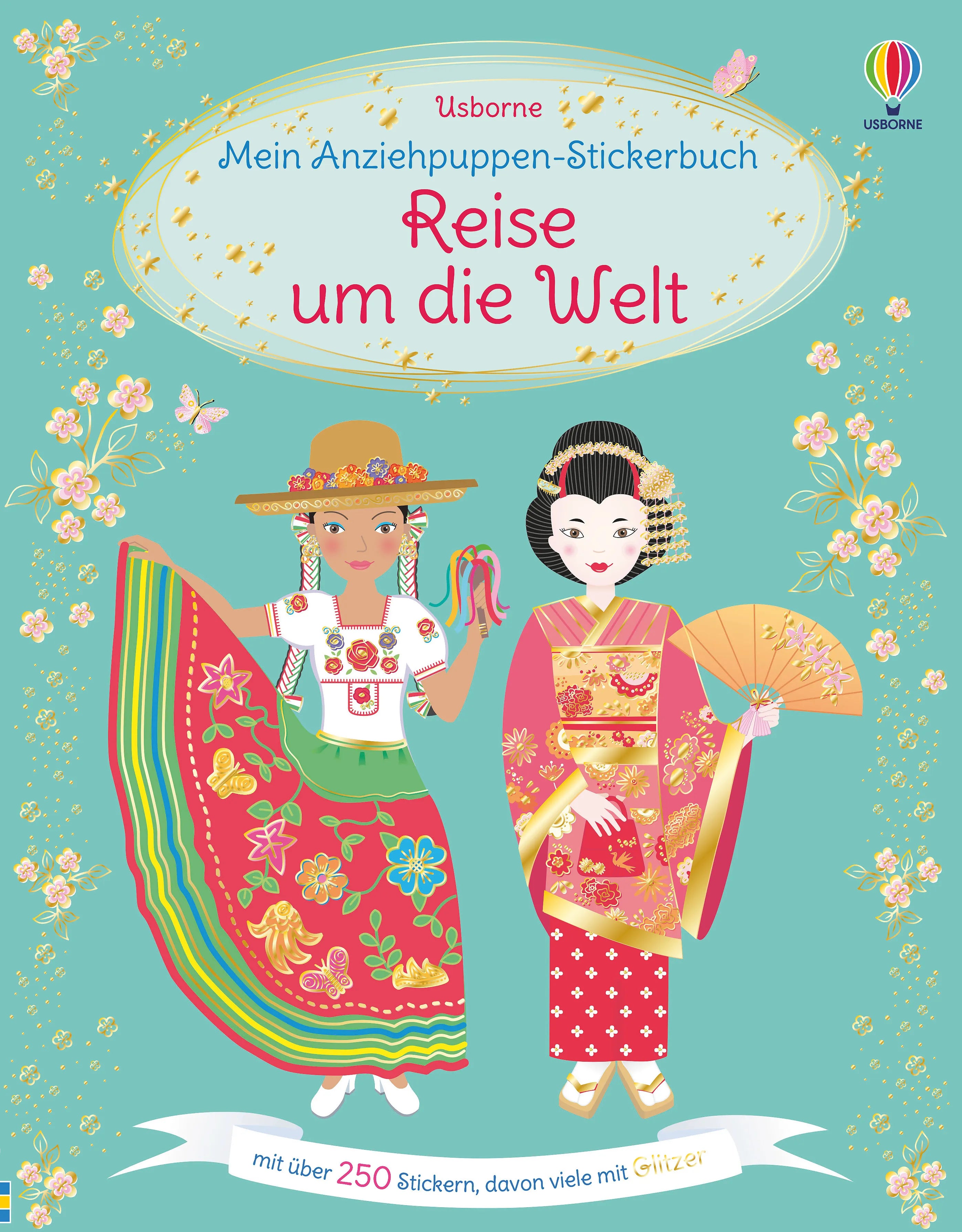 Buchcover von 'Mein Anziehpuppen-Stickerbuch: Reise um die Welt' - Taschenbuch von Emily Bone