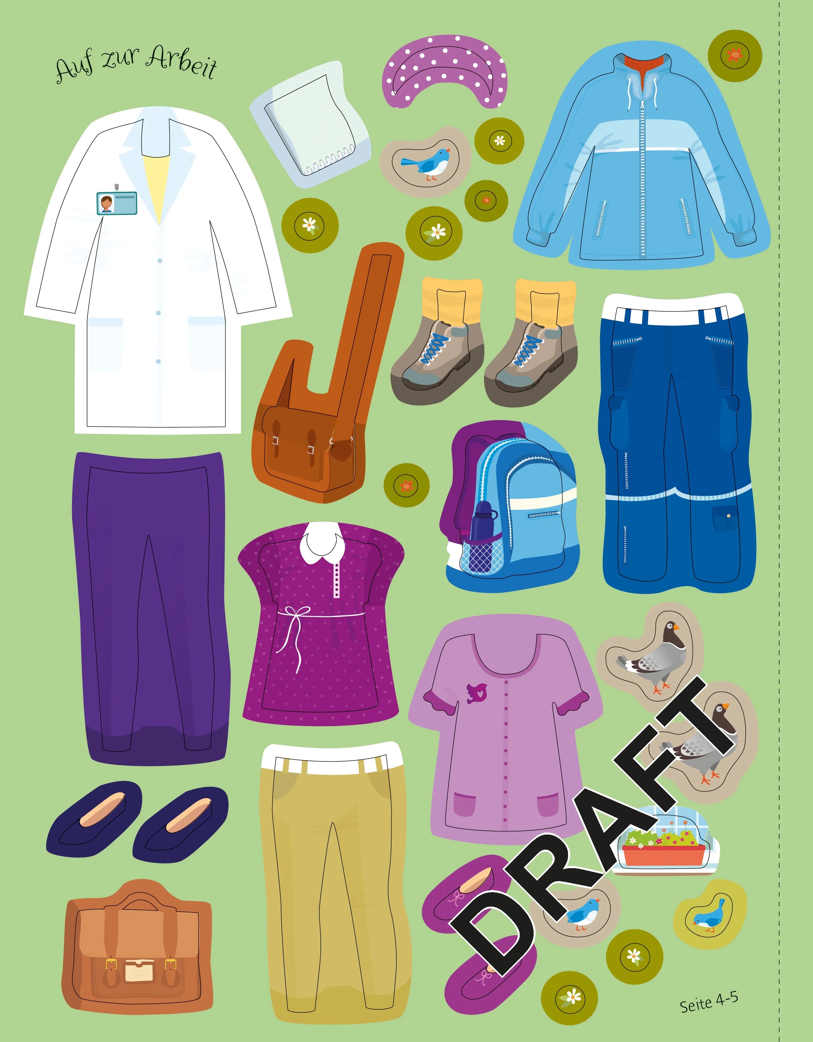 Produktansicht: Mein Anziehpuppen-Stickerbuch: Traumberufe (Taschenbuch)