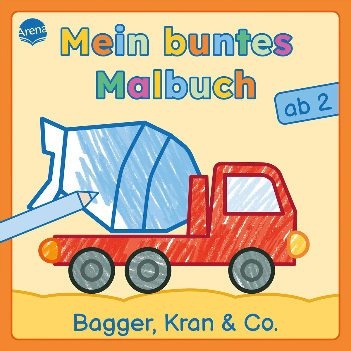 Cover: Mein buntes Malbuch ab 2. Bagger, Kran und Co. (Taschenbuch) von Izabella Markiewicz