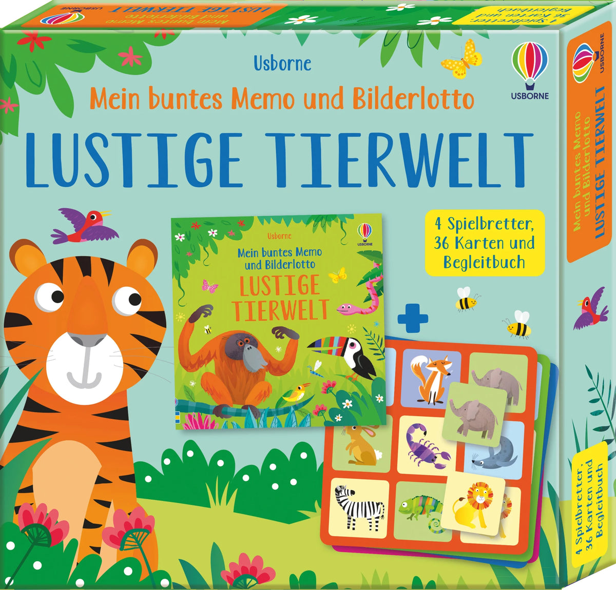 Gesellschaftsspiel: Mein buntes Memo und Bilderlotto: Lustige Tierwelt