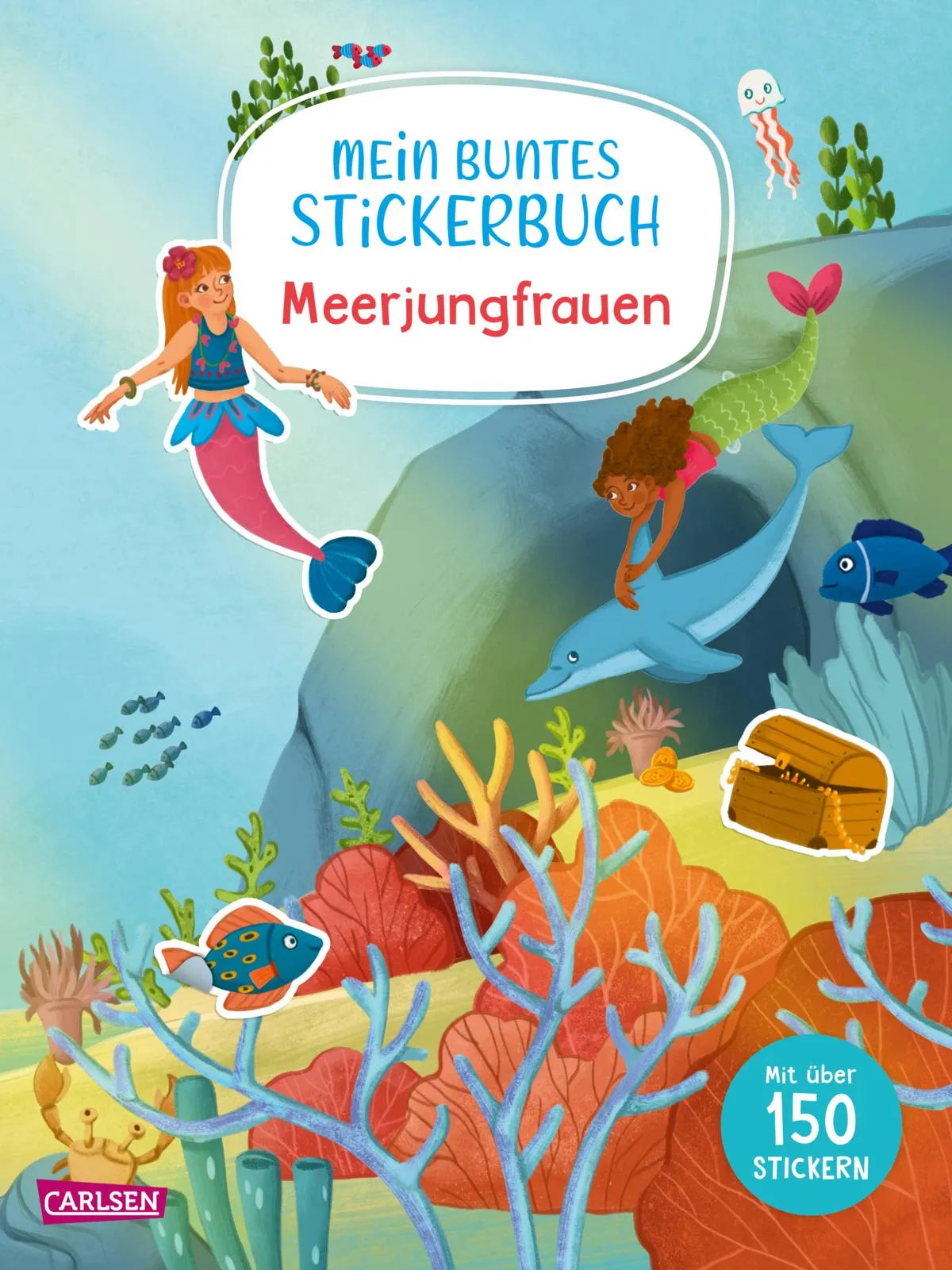Buchcover von 'Mein buntes Stickerbuch: Meerjungfrauen' - Taschenbuch von Laura Leintz