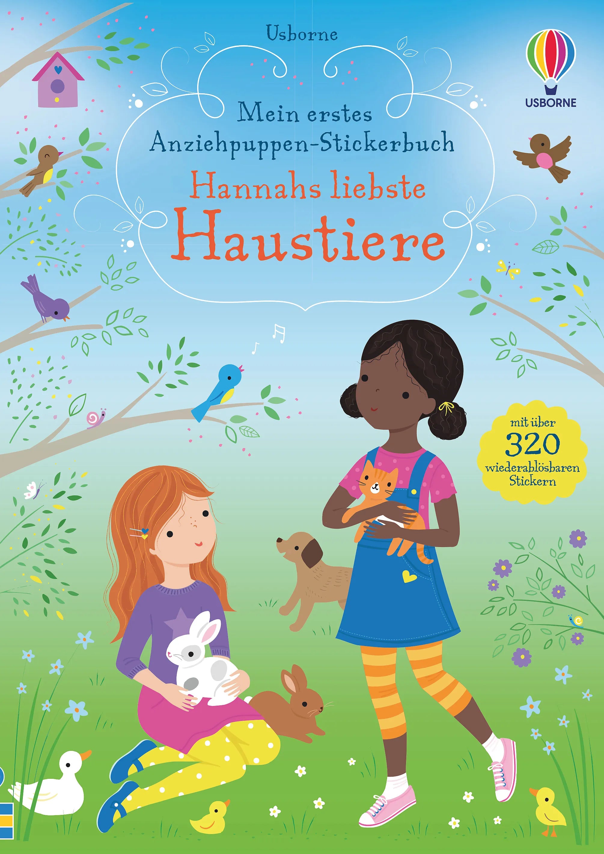 Buchcover von 'Mein erstes Anziehpuppen-Stickerbuch: Hannahs liebste Haustiere' - Taschenbuch von Fiona Watt