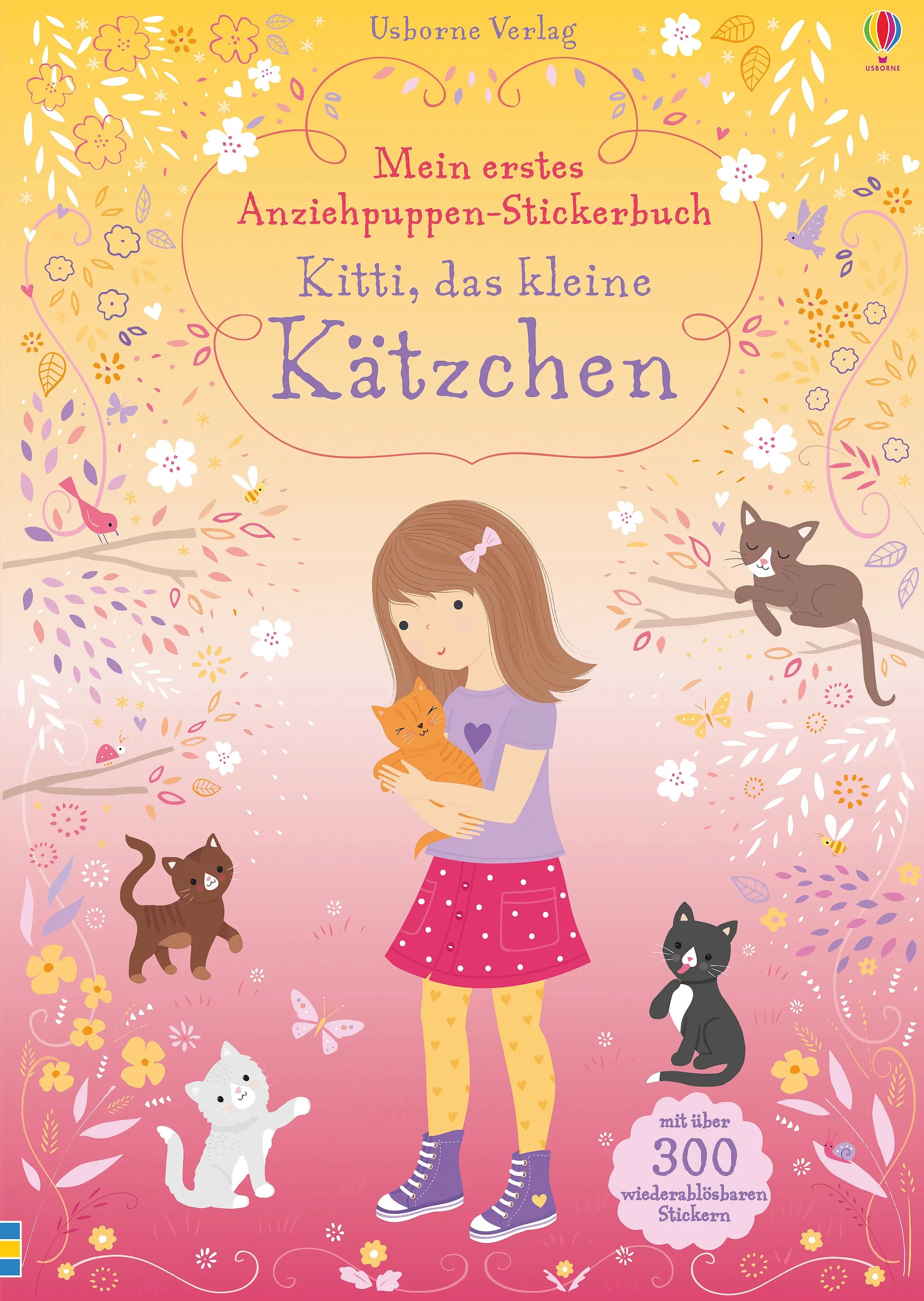 Buchcover von 'Mein erstes Anziehpuppen-Stickerbuch: Kitti, das kleine Kätzchen' - Taschenbuch von Fiona Watt