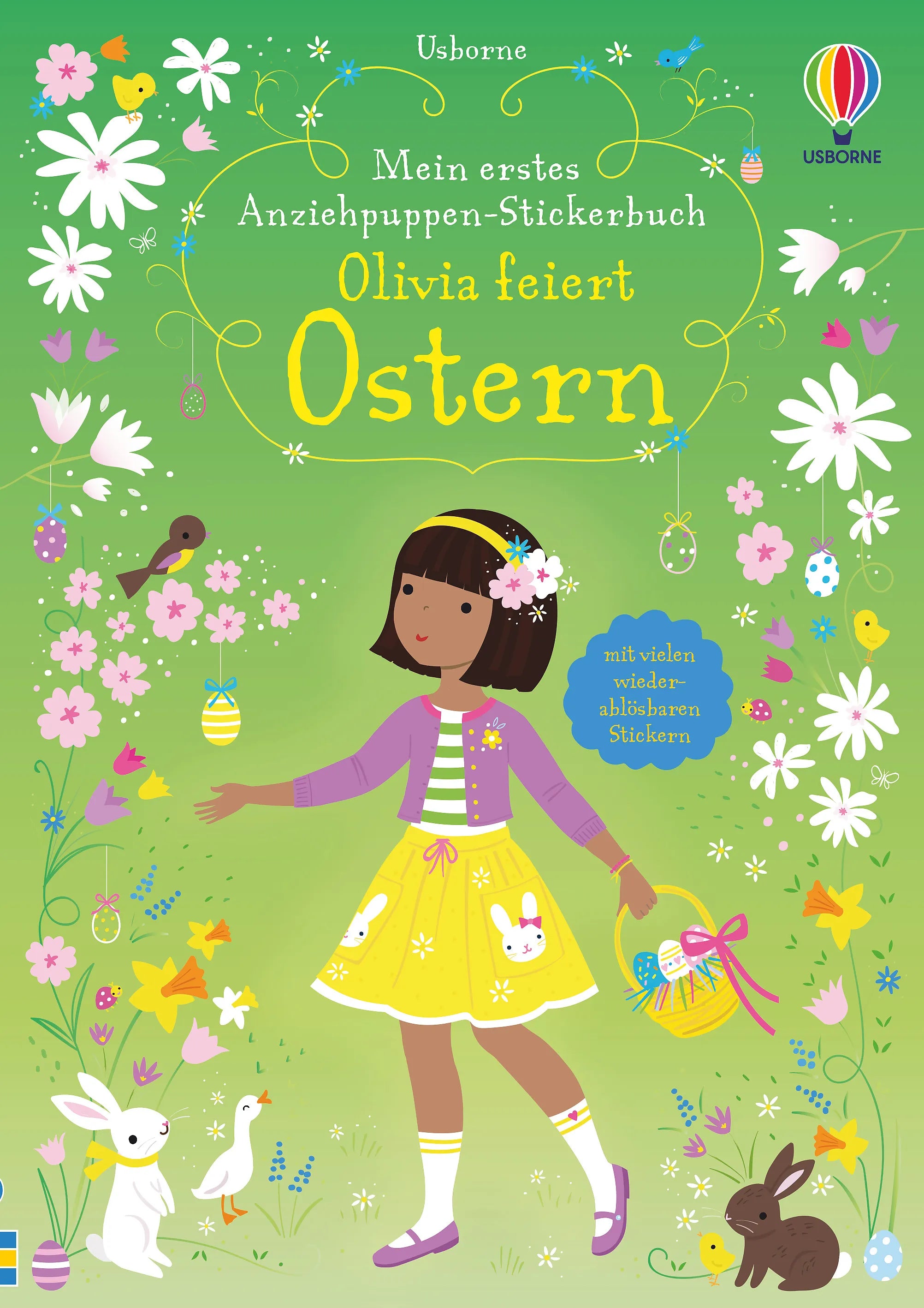 Buchcover von 'Mein erstes Anziehpuppen-Stickerbuch: Olivia feiert Ostern' - Taschenbuch von Fiona Watt