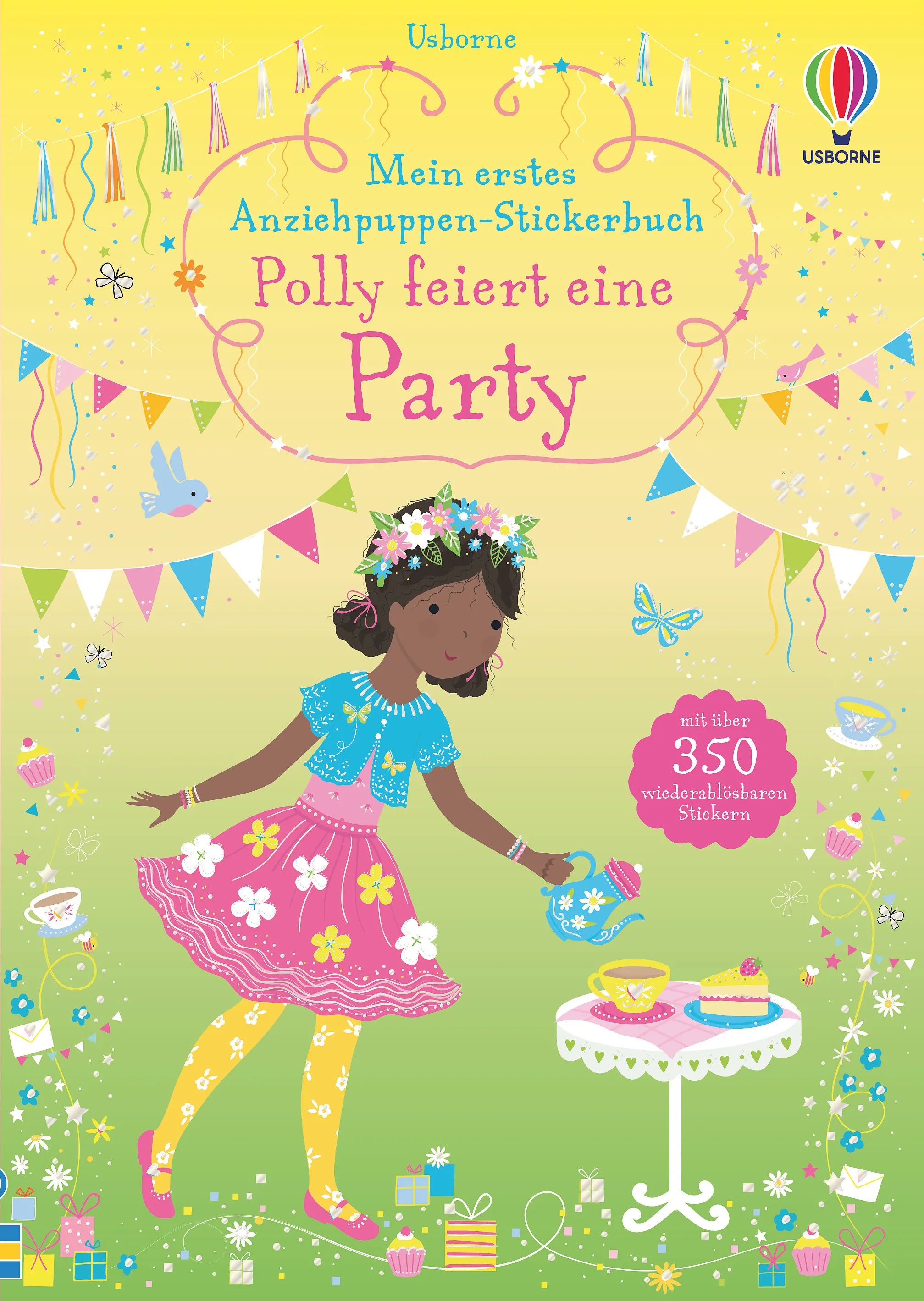 Buchcover von 'Mein erstes Anziehpuppen-Stickerbuch: Polly feiert eine Party' - Taschenbuch von Fiona Watt