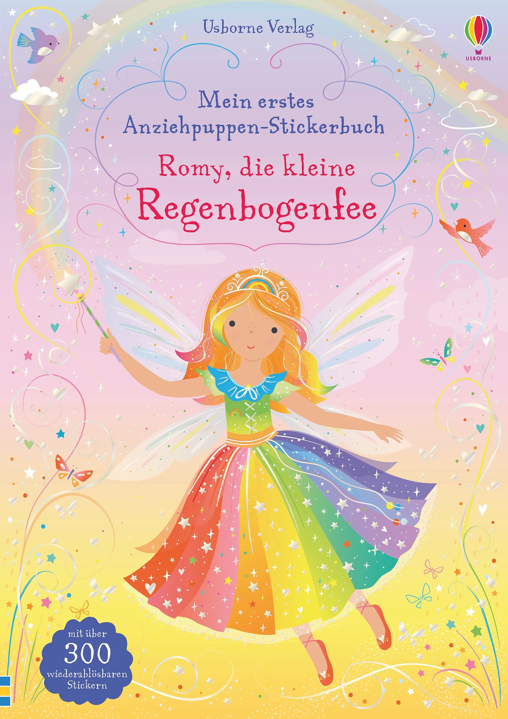 Buchcover von 'Mein erstes Anziehpuppen-Stickerbuch: Romy, die kleine Regenbogenfee' - Taschenbuch von Fiona Watt