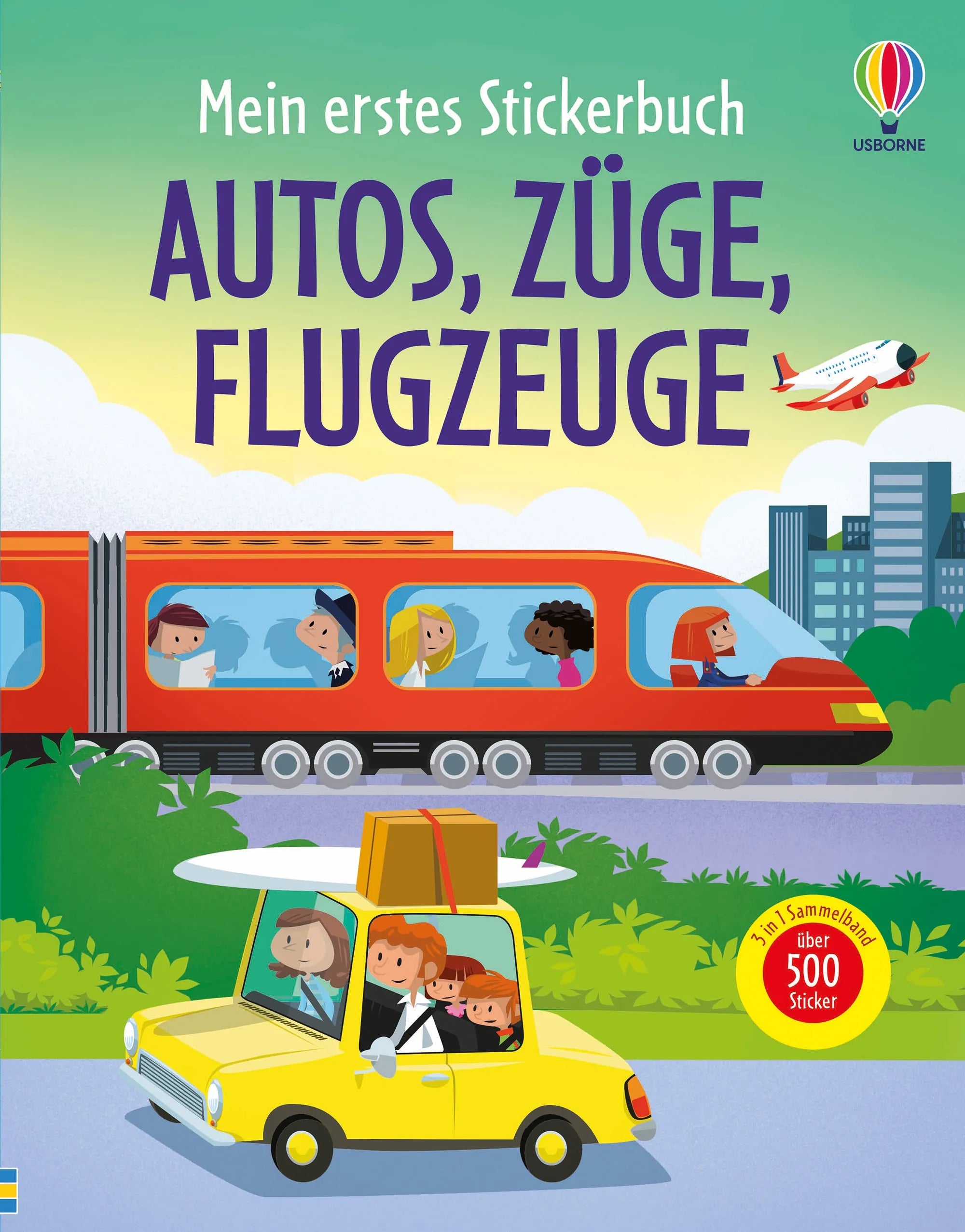 Cover: Mein erstes Stickerbuch: Autos, Züge, Flugzeuge (Taschenbuch) von Sam Taplin
