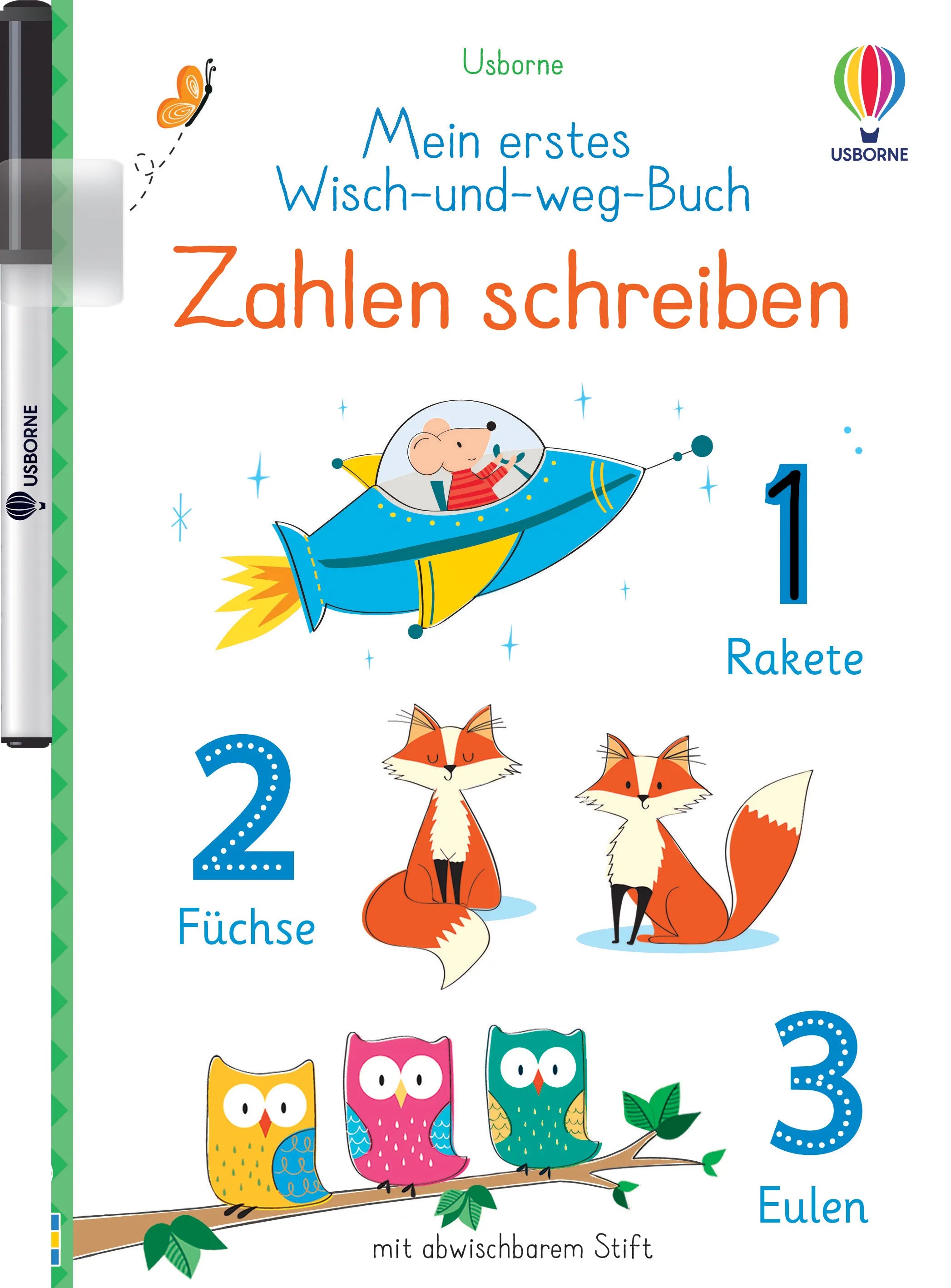 Buchcover von 'Mein erstes Wisch-und-weg-Buch: Zahlen schreiben' - Taschenbuch von Felicity Brooks