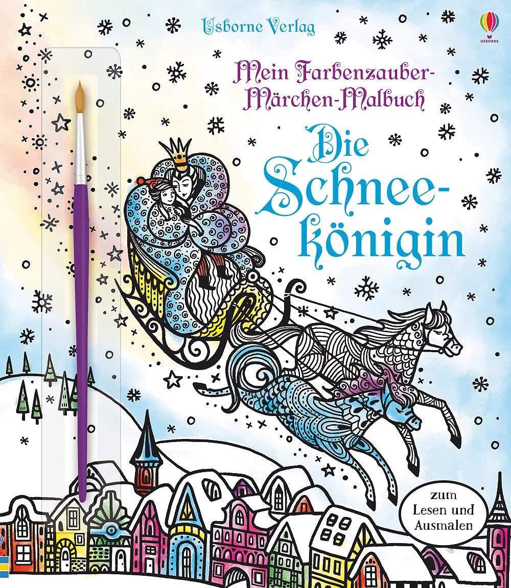 Buchcover von 'Mein Farbenzauber-Märchen-Malbuch: Die Schneekönigin' - Taschenbuch von Susanna Davidson