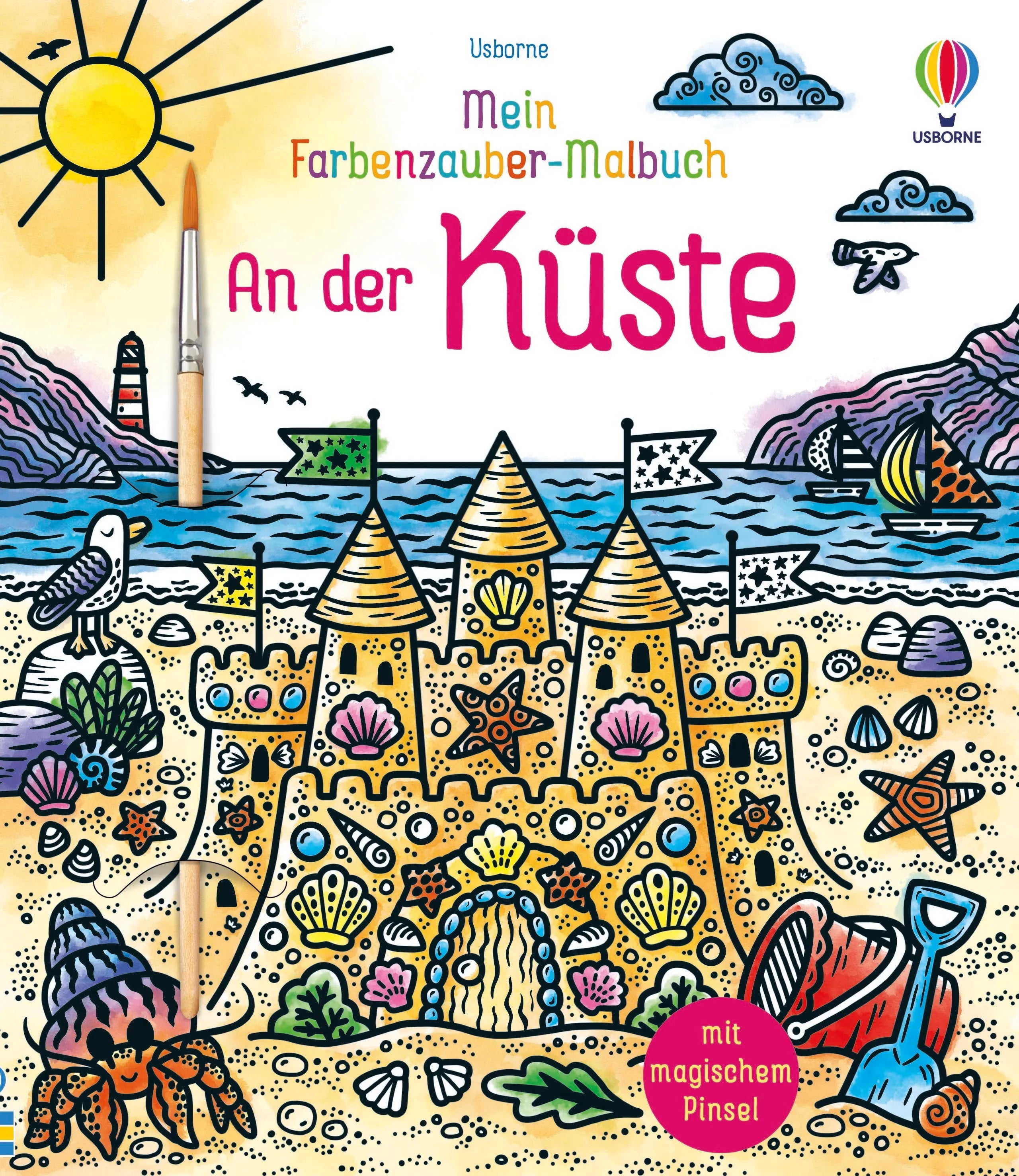 Buchcover von 'Mein Farbenzauber-Malbuch: An der Küste' - Taschenbuch von Lizzie Cope