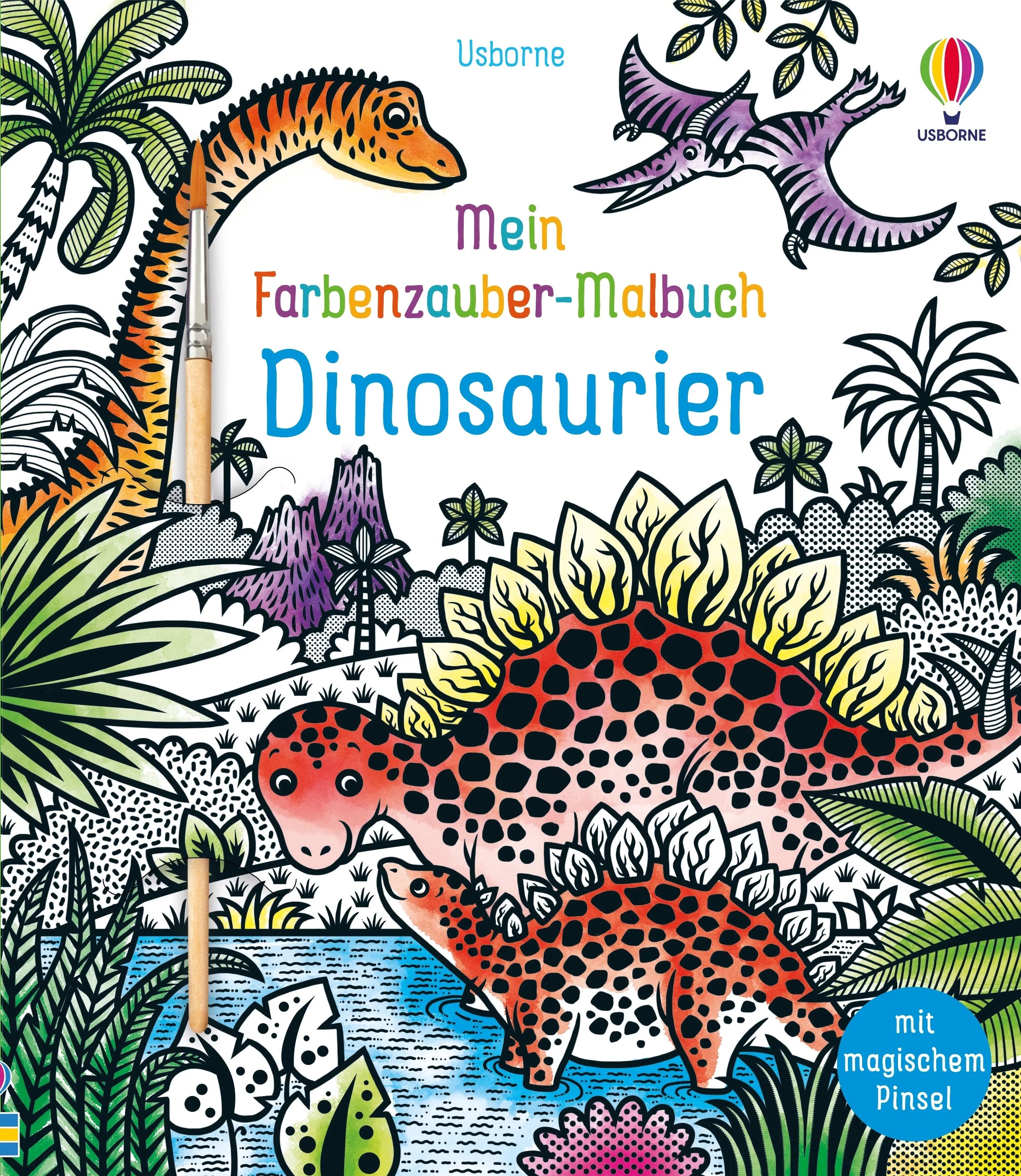 Cover: Mein Farbenzauber-Malbuch: Dinosaurier (Taschenbuch) von Lucy Bowman