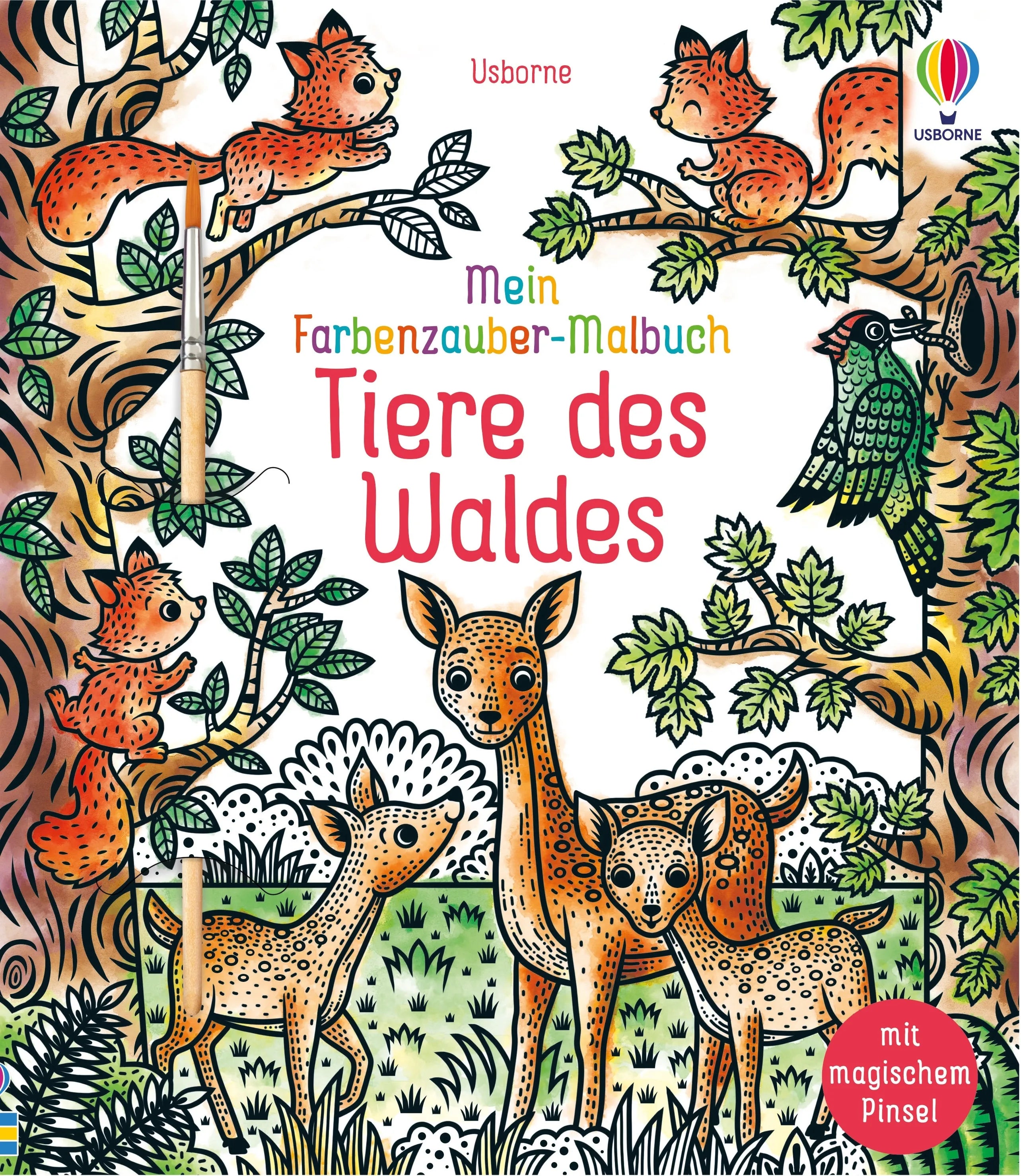 Buchcover von 'Mein Farbenzauber-Malbuch: Tiere des Waldes' - Taschenbuch von Brenda Cole