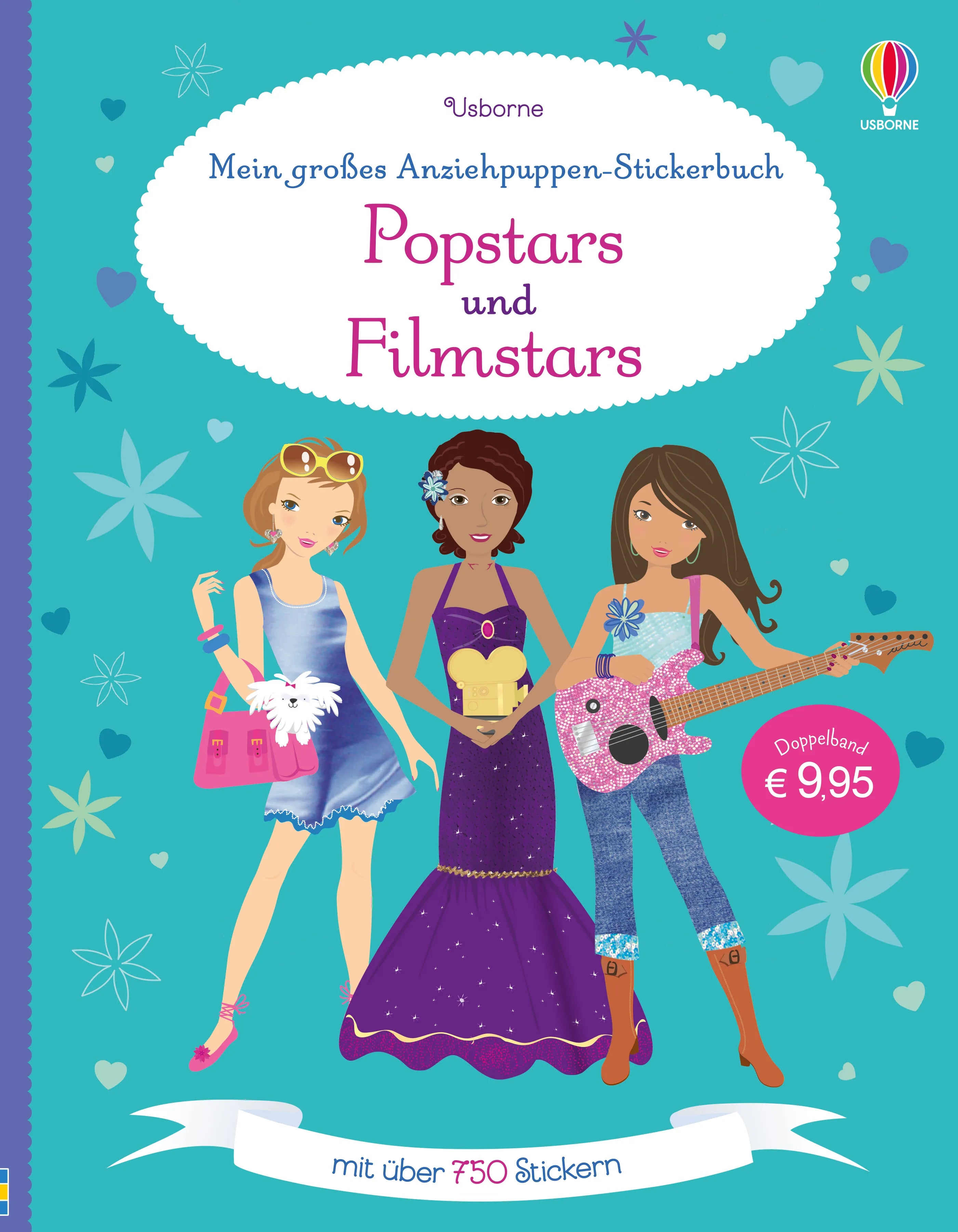 Buchcover von 'Mein großes Anziehpuppen-Stickerbuch: Popstars und Filmstars' - Taschenbuch von Fiona Watt