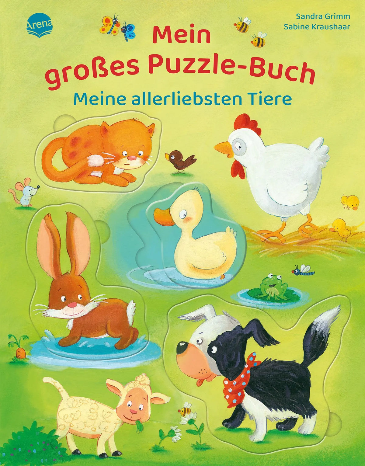 Cover: Mein großes Puzzle-Buch. Meine allerliebsten Tiere (Hardcover) von Sandra Grimm