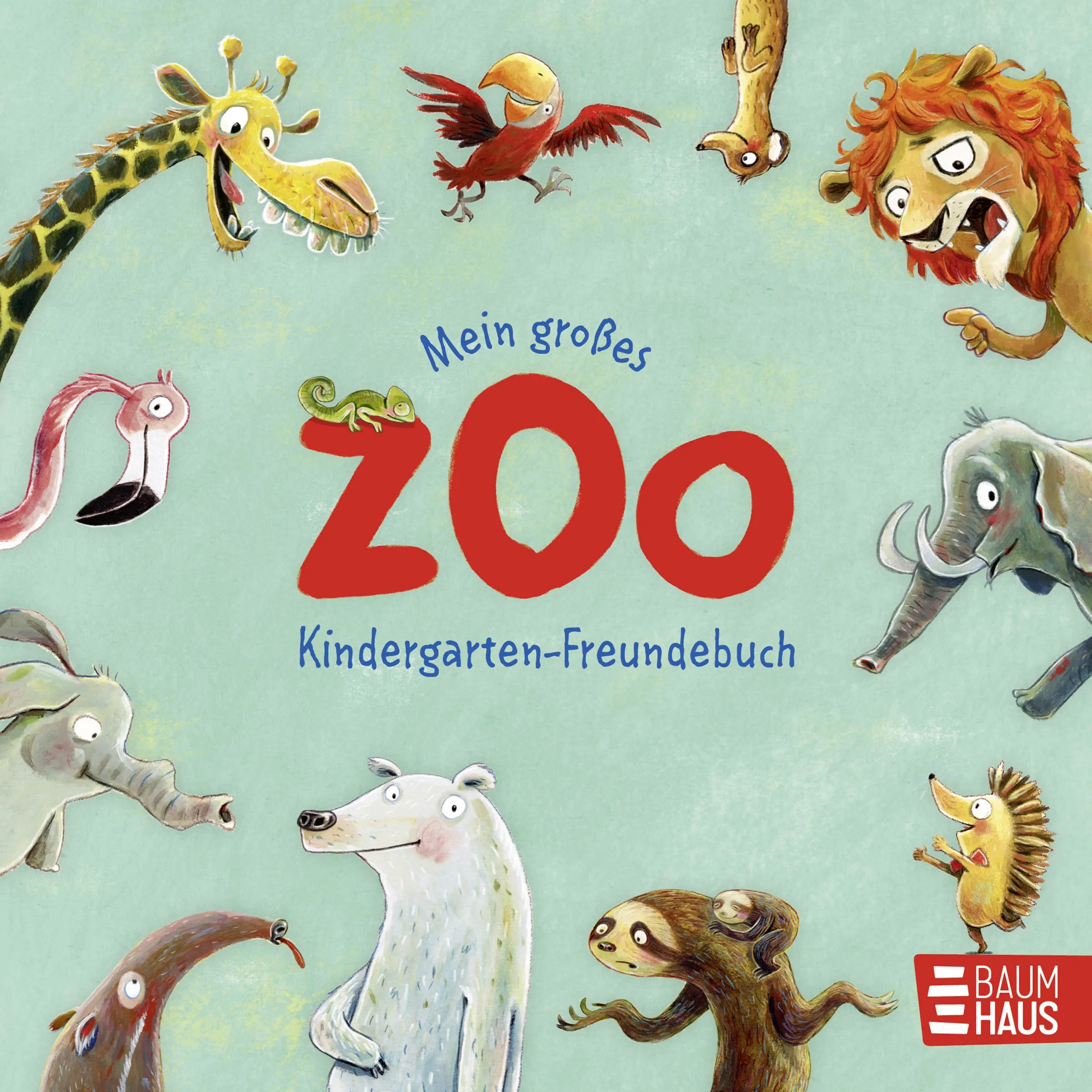 Buchcover von 'Mein großes Zoo Kindergarten-Freundebuch' - Gebundene Ausgabe von Sophie Schoenwald