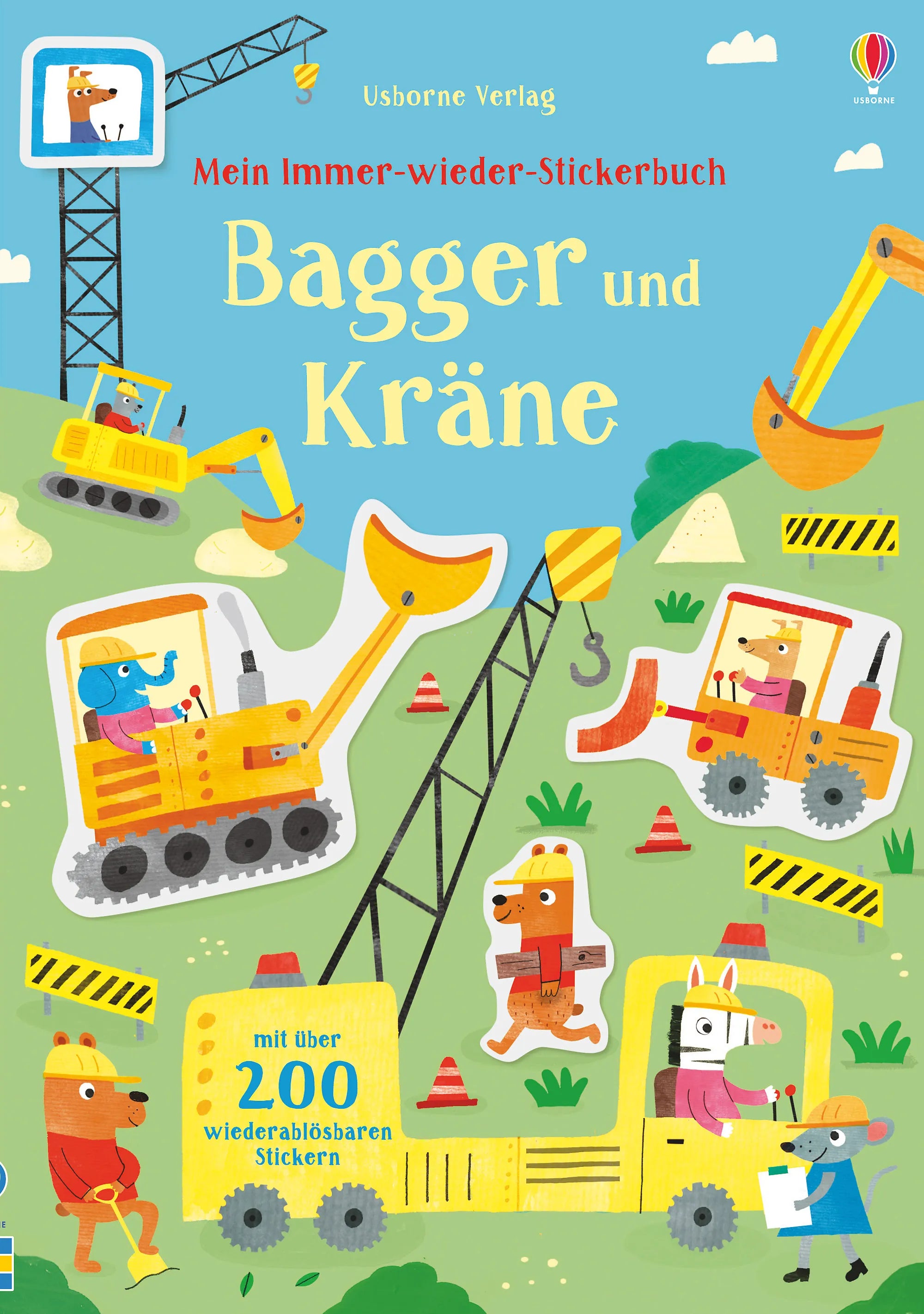 Buchcover von 'Mein Immer-wieder-Stickerbuch: Bagger und Kräne' - Taschenbuch von Hannah Watson