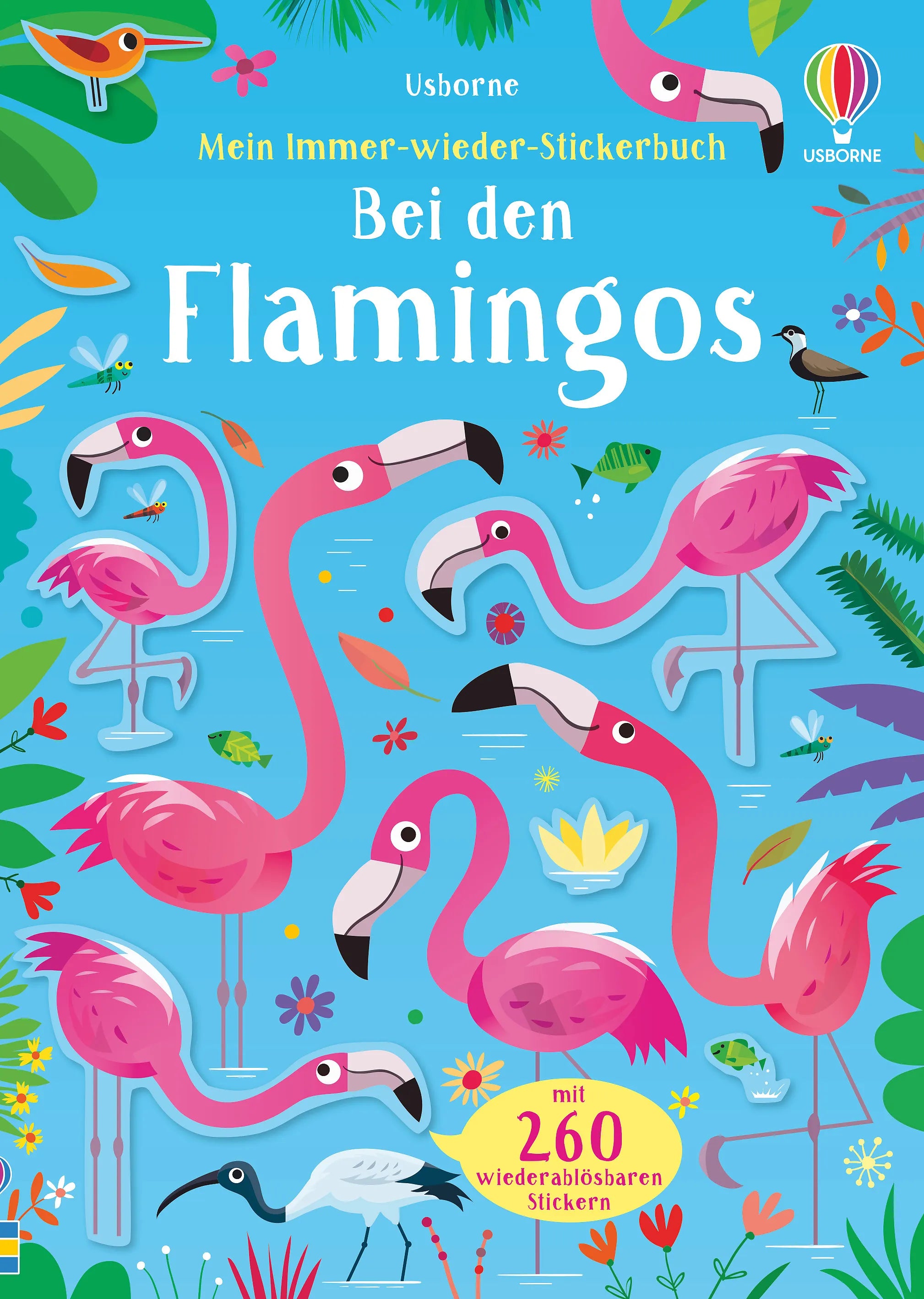 Buchcover von 'Mein Immer-wieder-Stickerbuch: Bei den Flamingos' - Taschenbuch von Kirsteen Robson