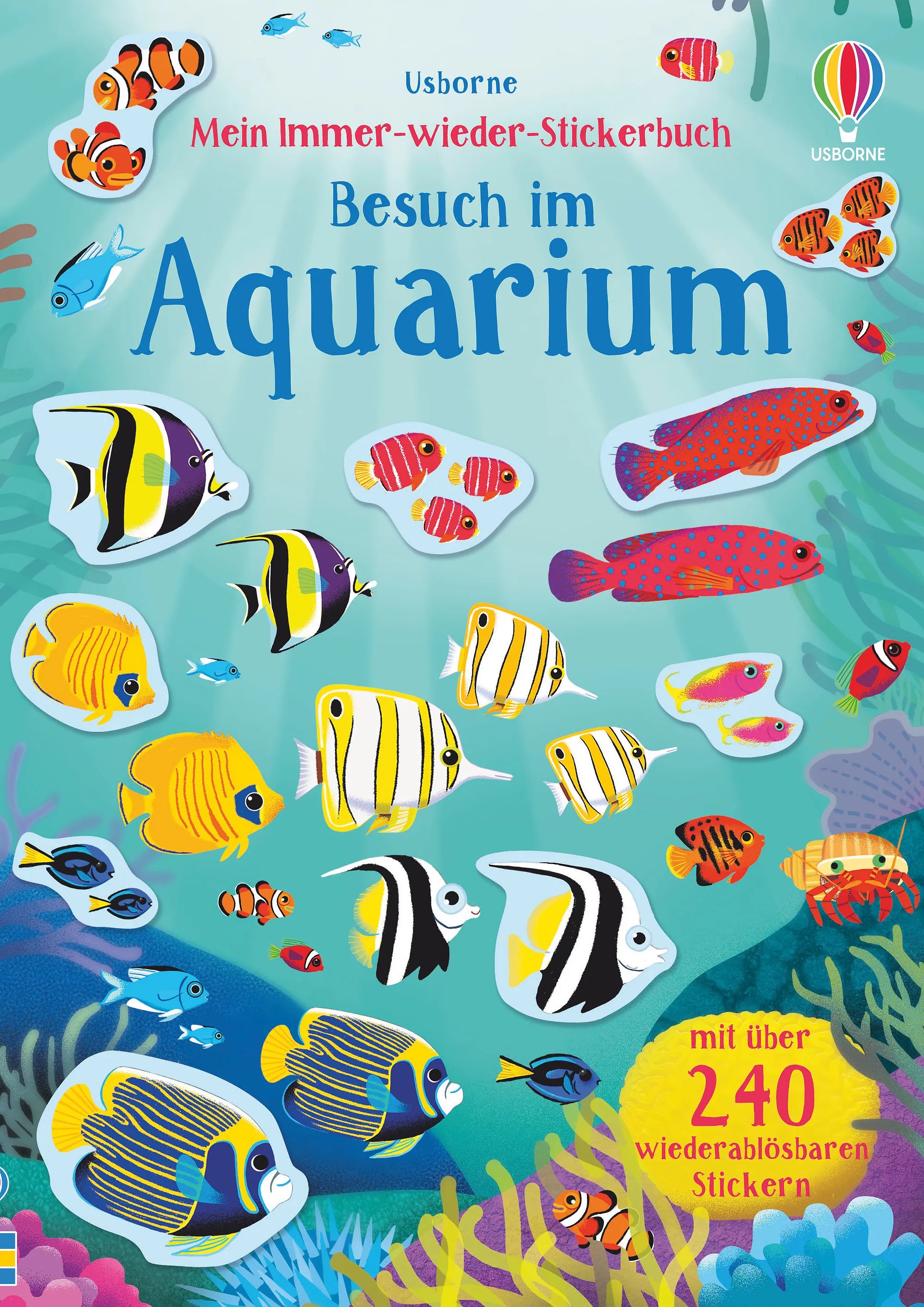 Buchcover von 'Mein Immer-wieder-Stickerbuch: Besuch im Aquarium' - Taschenbuch von Hannah Watson